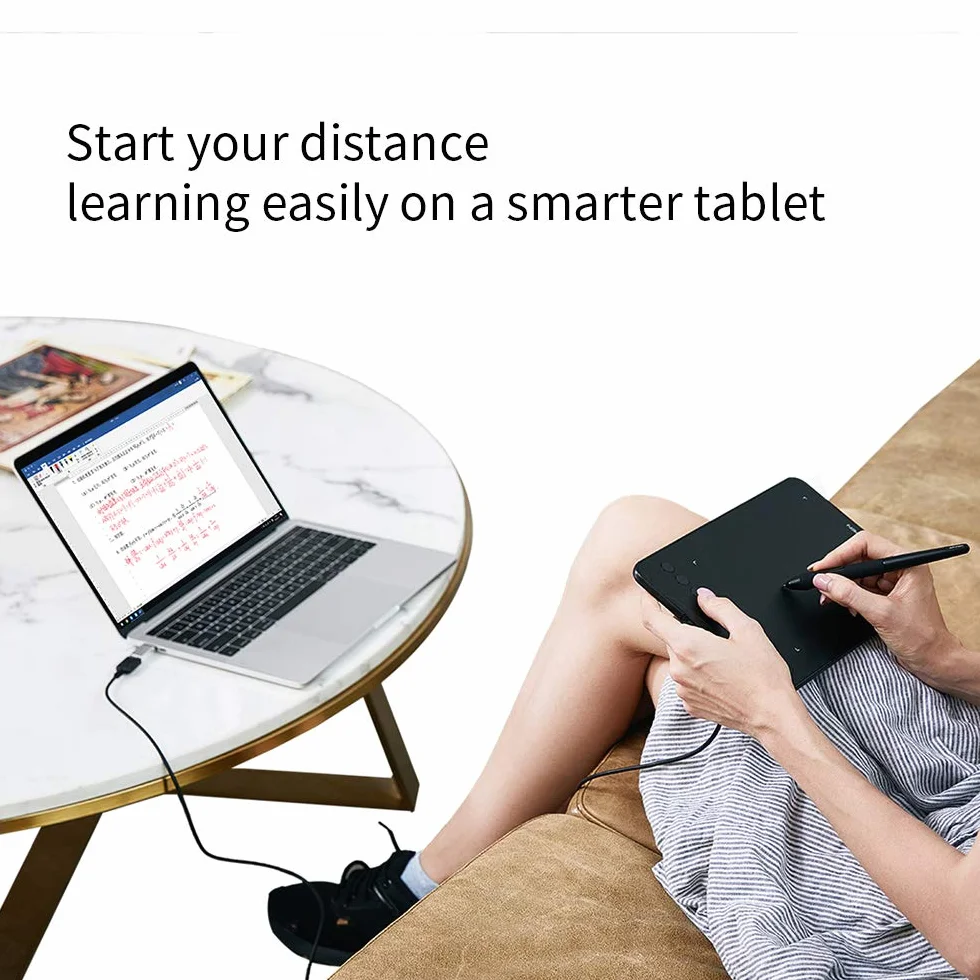 XPPen Deco Mini7 V2 tablet graficzny z długopisem bez baterii 16384 poziomów, do rysowania, OSU Play, kompatybilny z Windows/Mac OS/Android 10.0/Chrome OS