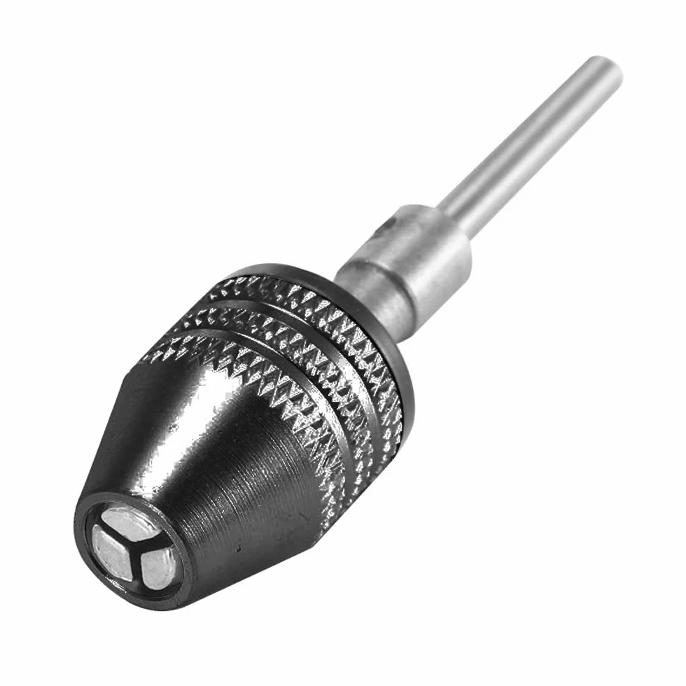 Mesee 2 sztuki Keyless Mini adapter do uchwytu wiertarskiego, 0,3-3,4 mm, szybkomocujący, mini-3-szczękowy uchwyt wiertarski, adapter śrubokrętu do szlifierek elektrycznych