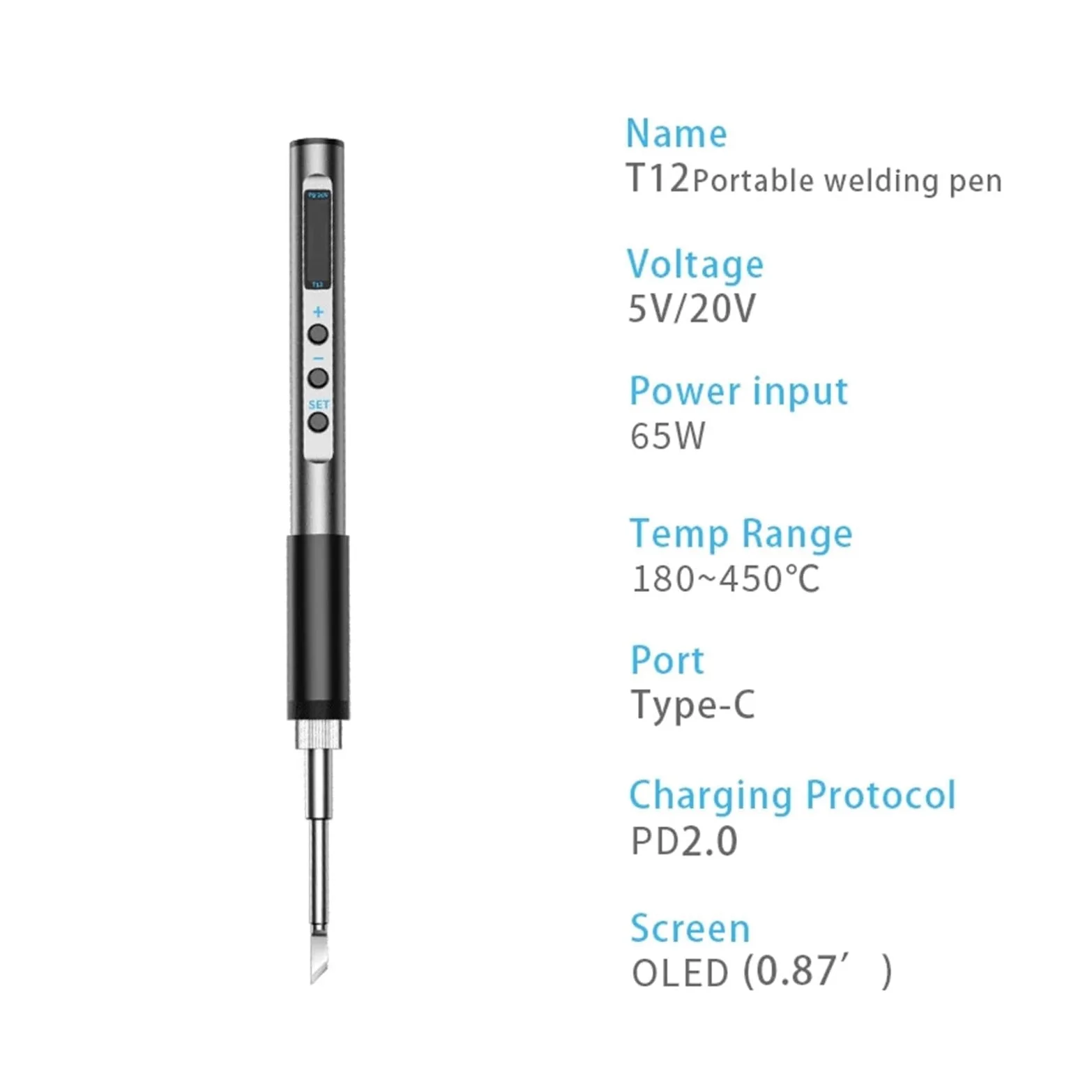 Przenośna Lutownica Elektryczna T12 PD 65W DC 72W CNC Metal Body Regulowana Temperatura Lutowania Stacja Spawalnicza Szybkie Nagrzewanie Najlepszy Prezent