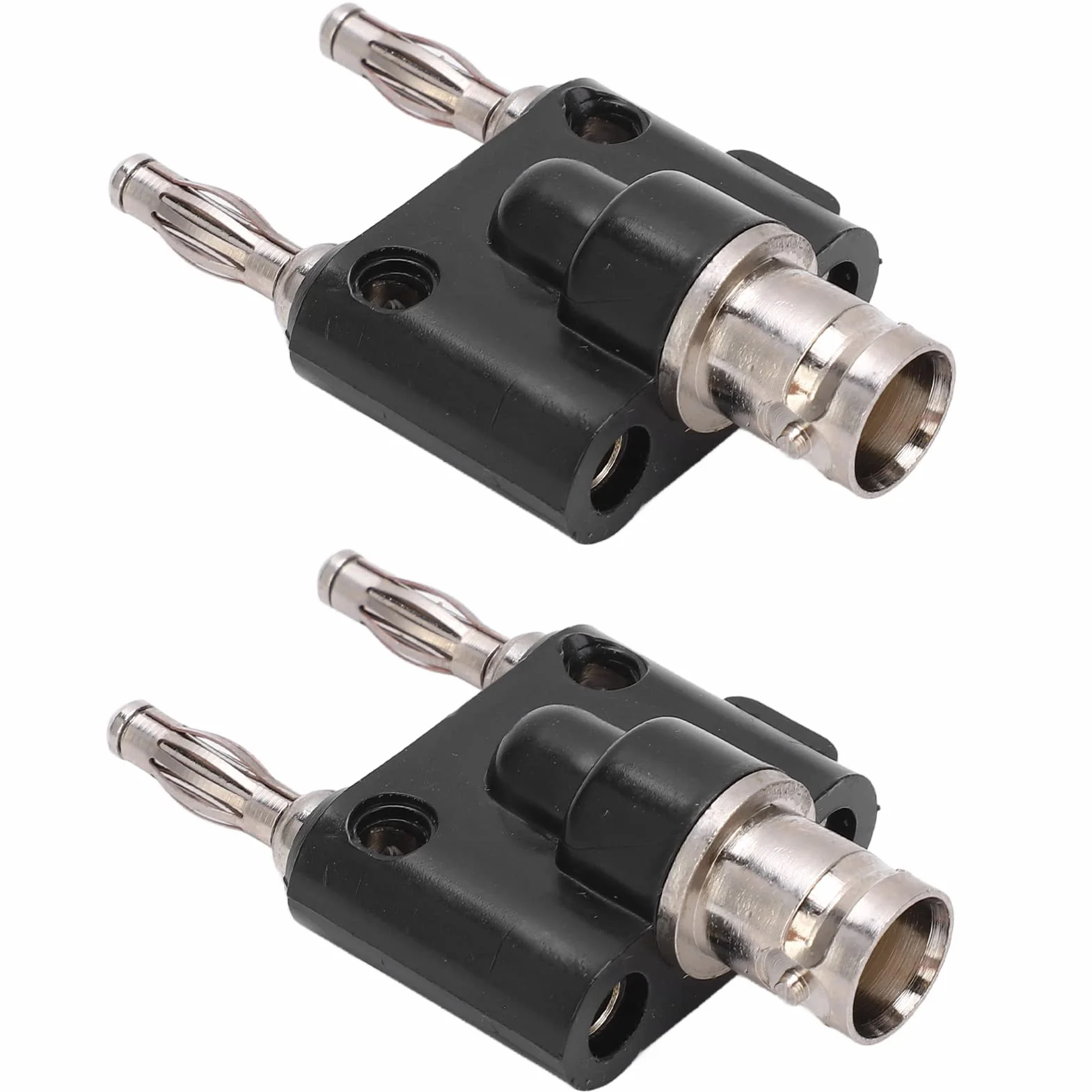 Adapter Bananowy BNC żeński 4mm na Dwurzędowy Wtyk Bananowy do Sygnałów Audio i Wideo