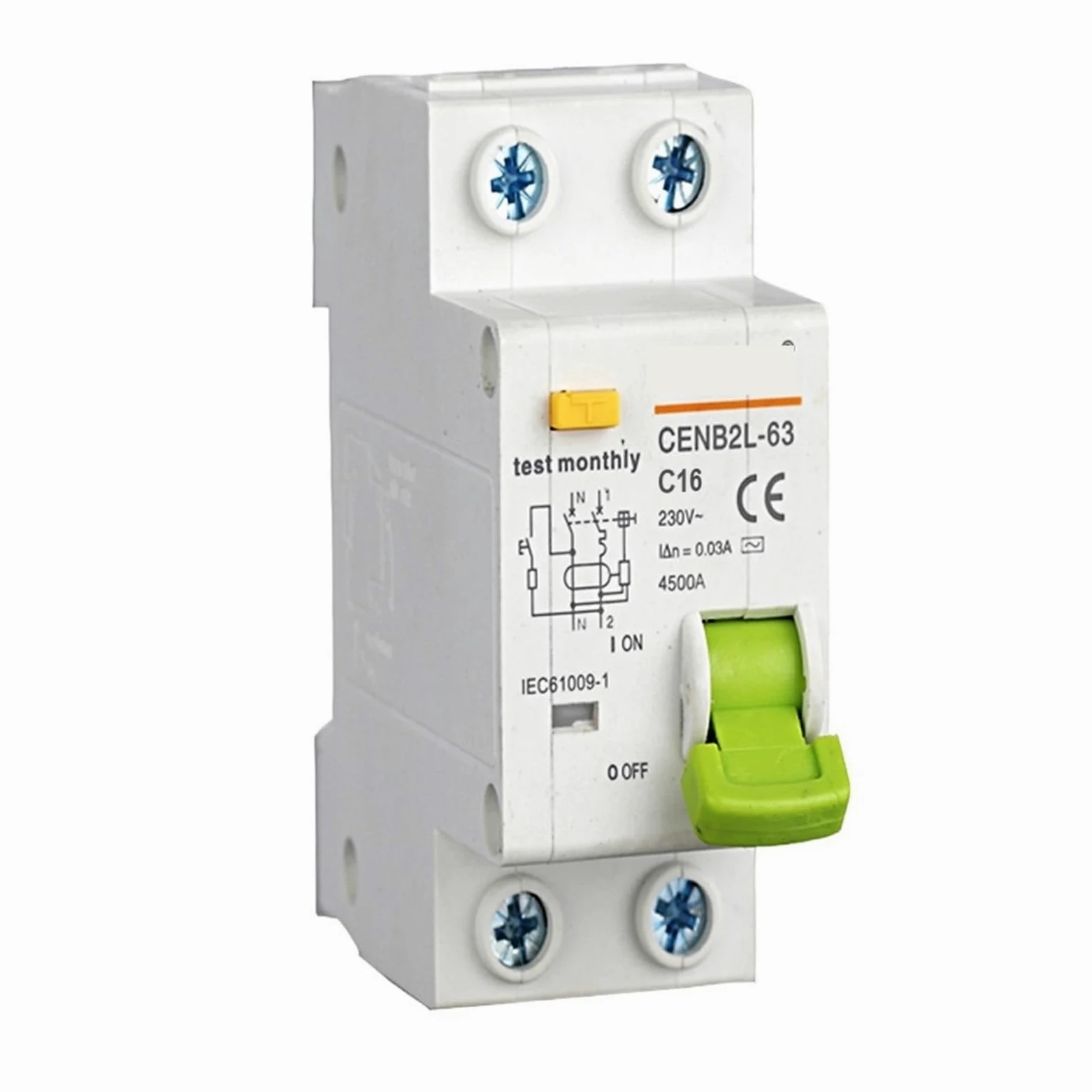 Wyłącznik automatyczny, Wyłącznik różnicowoprądowy różnicowoprądowy DPNL1P+N 10A16A 25A 32A 40A 50A 63A 230V~ 50HZ/60HZ(40A)