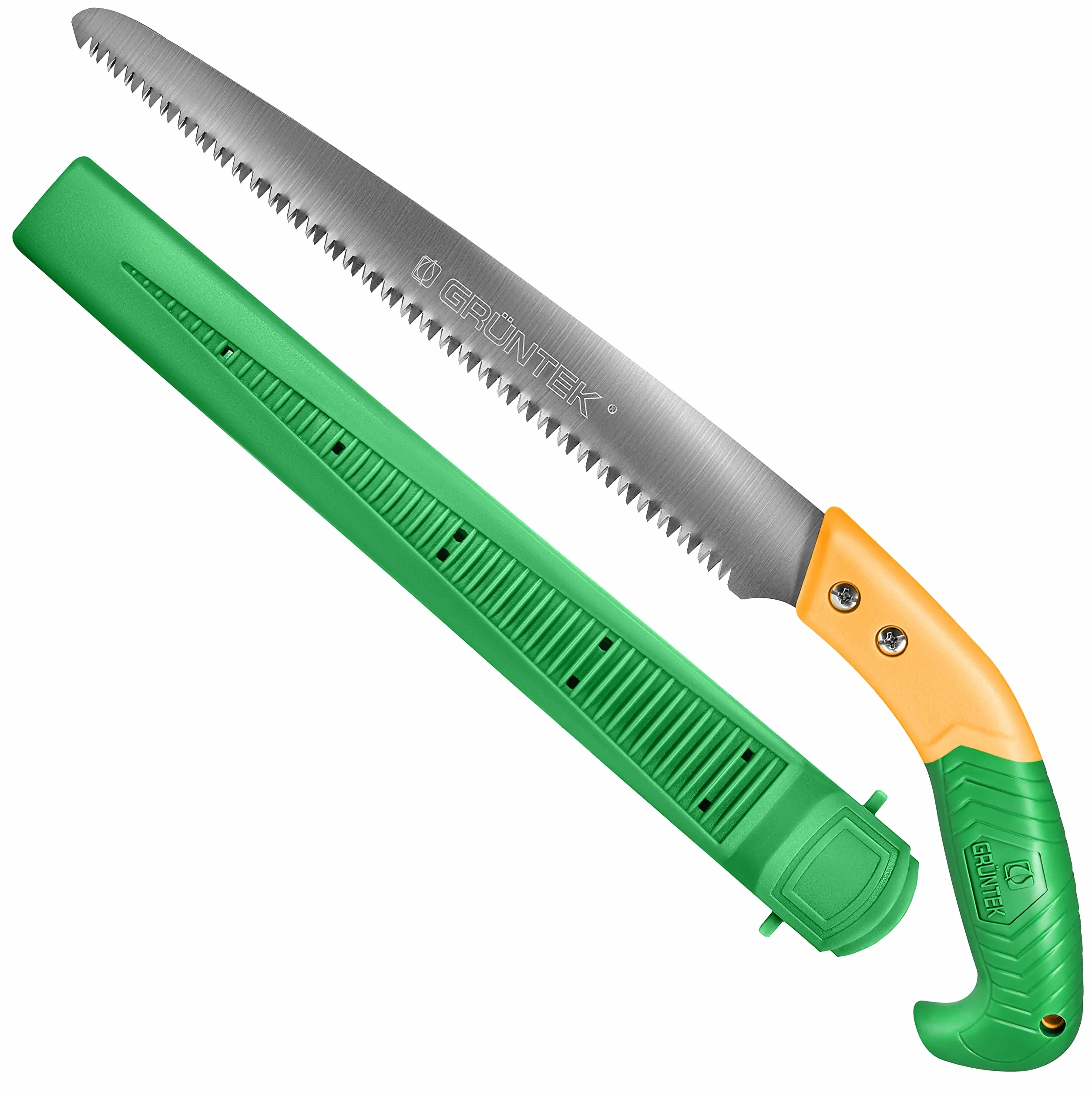 GRÜNTEK Barracuda piła ręczna do drewna i drzew z hartowanymi zębami 3D i plastikową kaburą