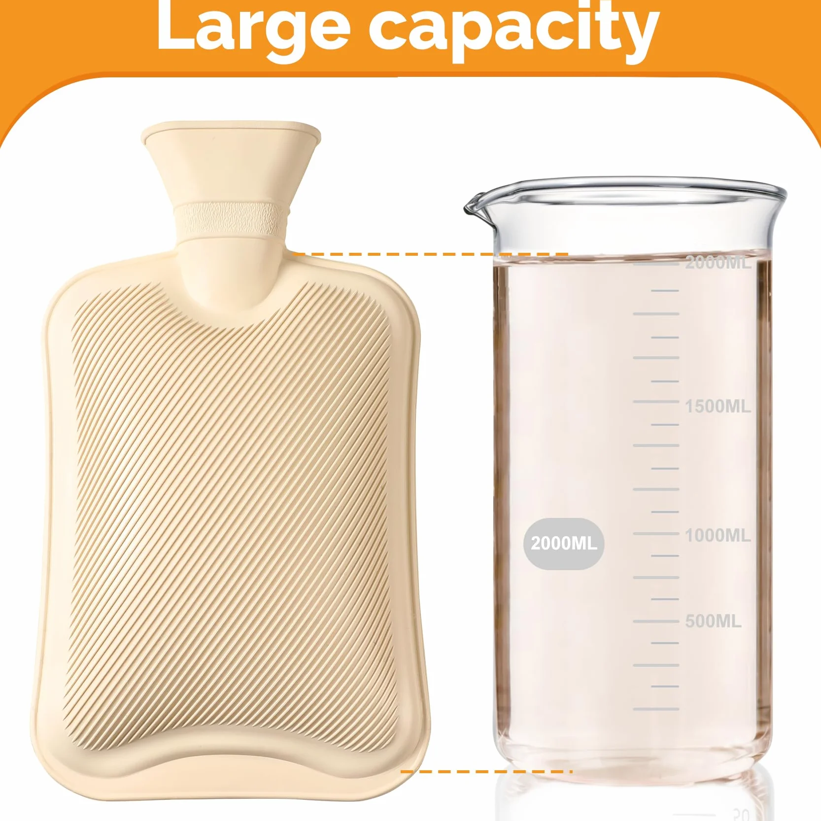 Bolsa de Agua Caliente 2L con Funda de Felpa Suave, Botella de Goma Natural para Alivio del Dolor, Calor y Confort en Noches Frías, Ideal como Regalo para Niños y Adultos, Duradera y Elegante (Rosa)
