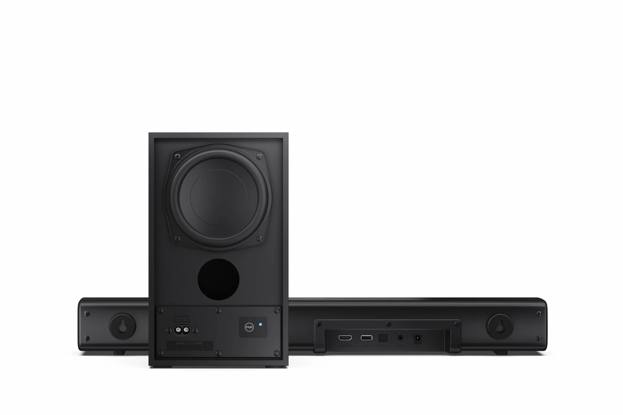 Sharp HT-SBW121 Soundbar 2.1 Slim z bezprzewodowym subwooferem, Bluetooth z HDMI ARC/CEC, 240W, cyfrowy optyczny dźwięk, AUX, USB Playback, 55 cm, kolor czarny