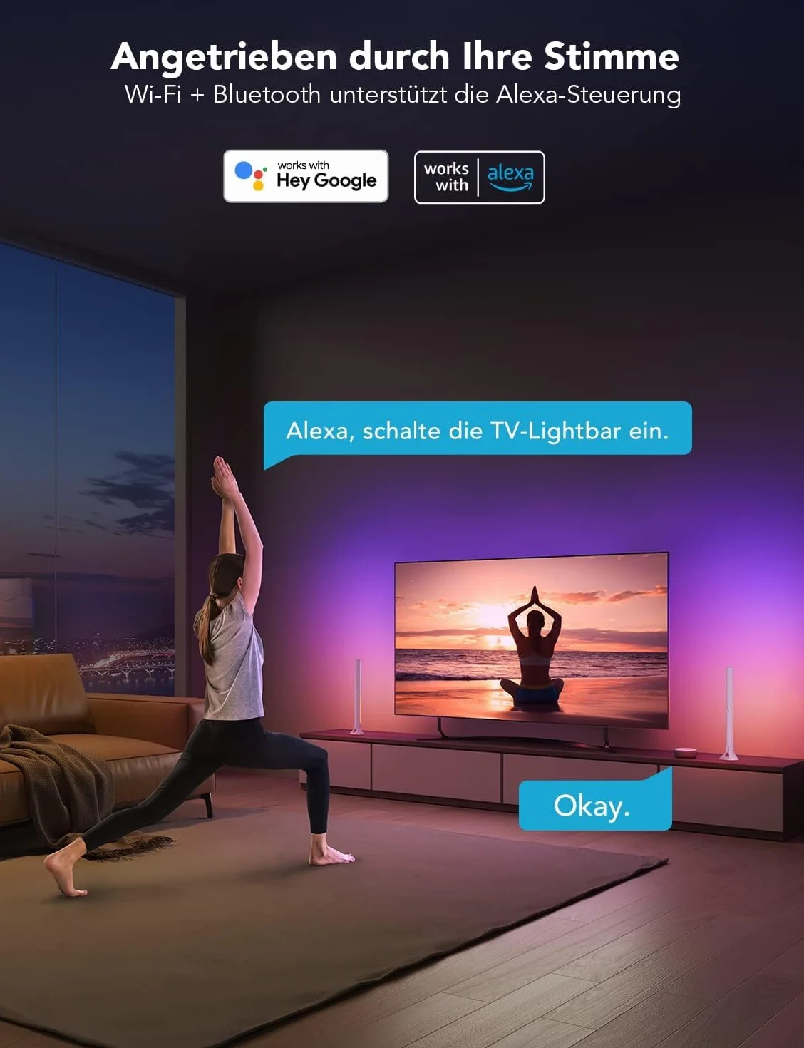 Govee Oświetlenie LED RGBIC do telewizora 45-70 cali WiFi, kompatybilne z Alexa i Google Assistant