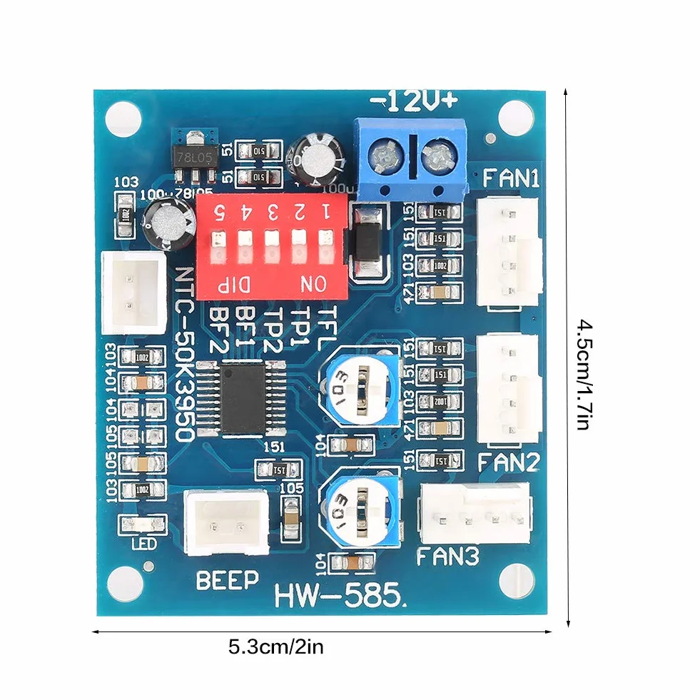 Moduł PWM Kontrolera Wentylatora 12V DC Sterownik Prędkości 4-Przewodowy