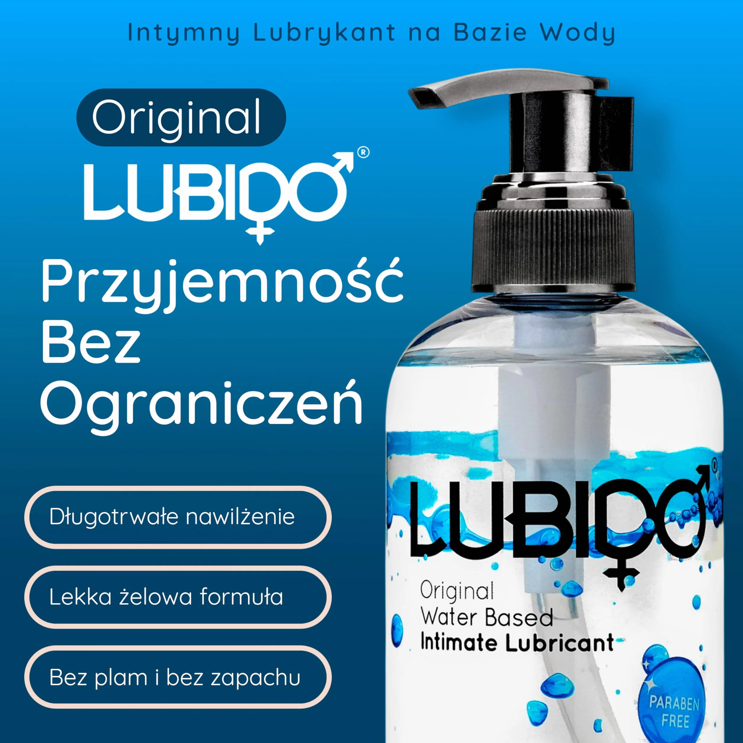 Oryginalny żel intymny na bazie wody bez parabenów od Lubido – 30ml (Zestaw 3)