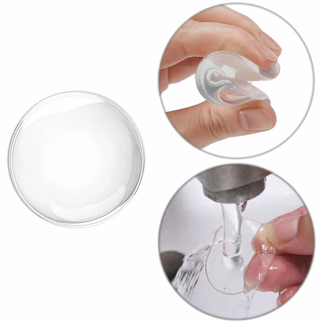 Ściana odbojnika drzwiowego - zestaw 8 okrągłych odbojników gumowych Ø 40 mm samoprzylepna, przezroczysta odbojnik do drzwi, do ochrony ściany, odbojnik klamki, ochrona szafy, ochrona lodówki