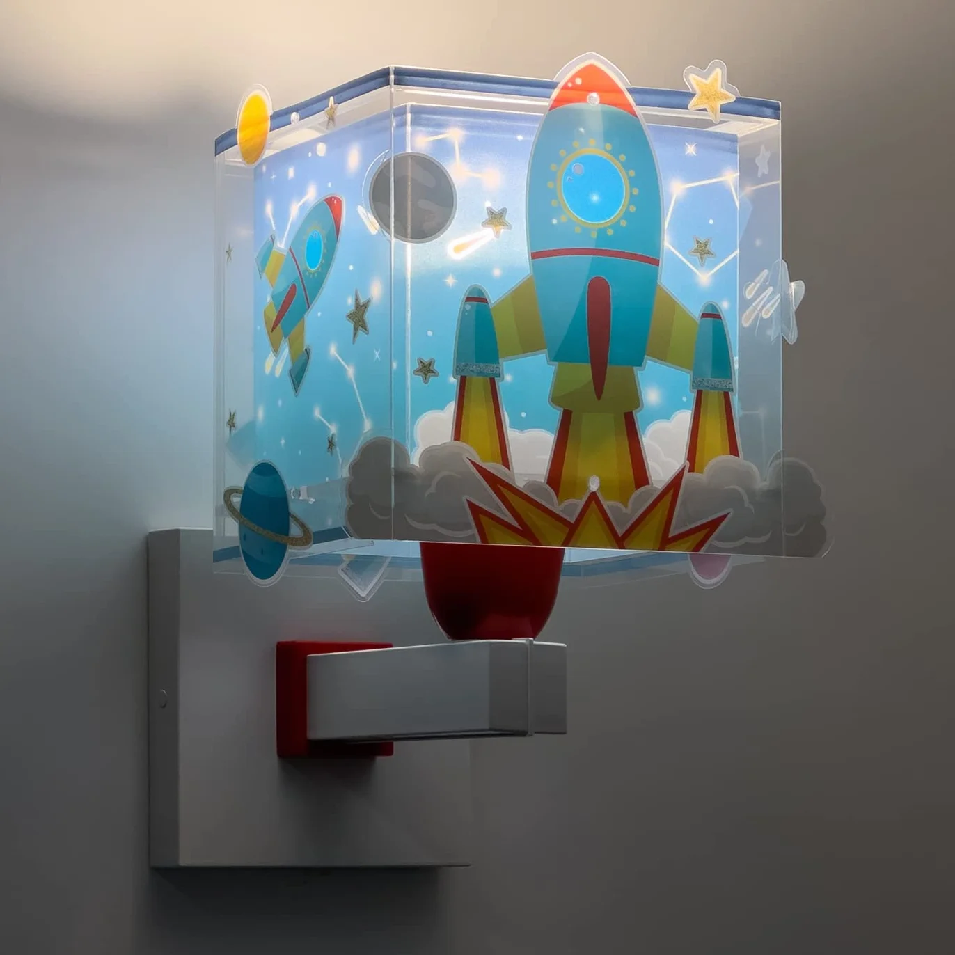 Dalber Children's Wall Lamp, Children's Lamp, Wall Light, Rocket Room,