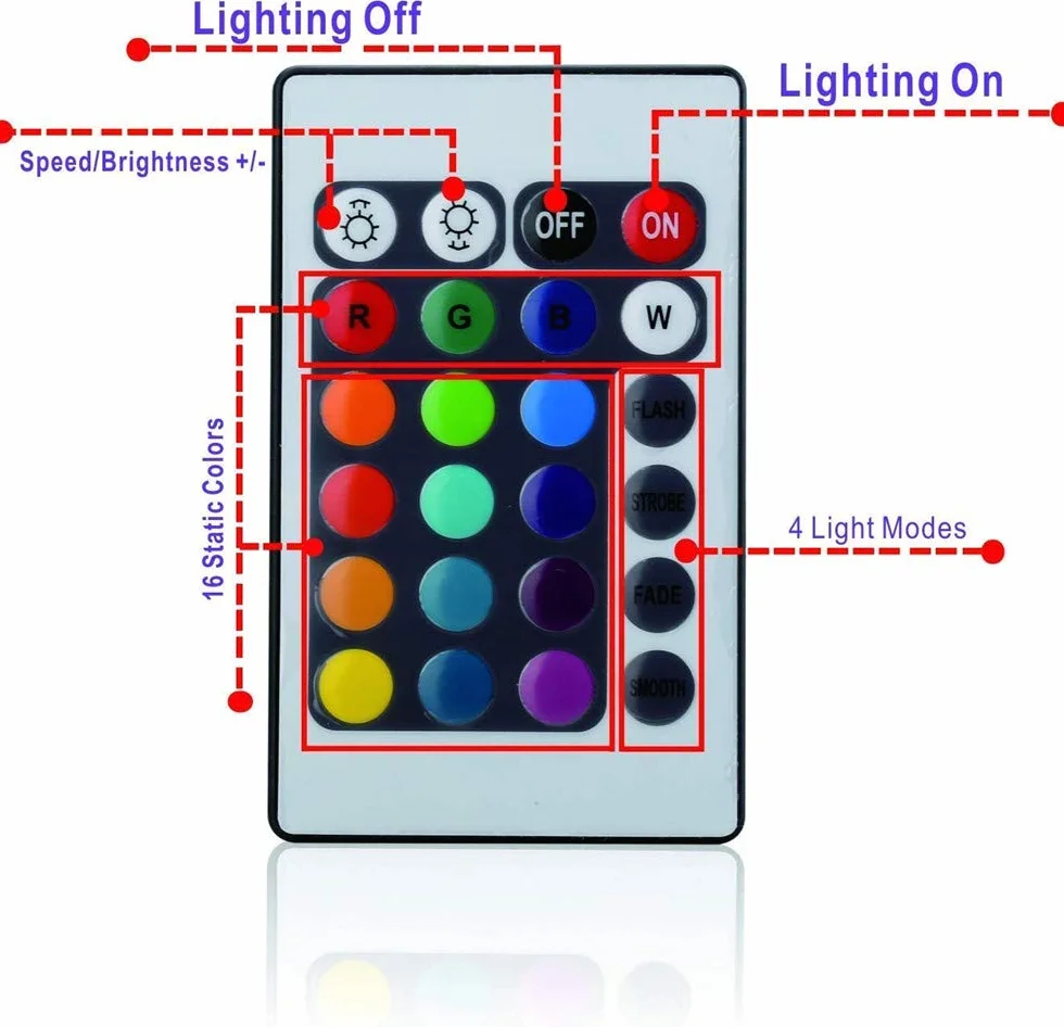 Multicolor pilot zdalnego sterowania RGB LED do podwodnego oświetlenia, wodoszczelna, zmiana kolorów LED Magic Light do wazonu, kwiatów, akwarium, stawu, na wesele (2 szt. kwiatów)
