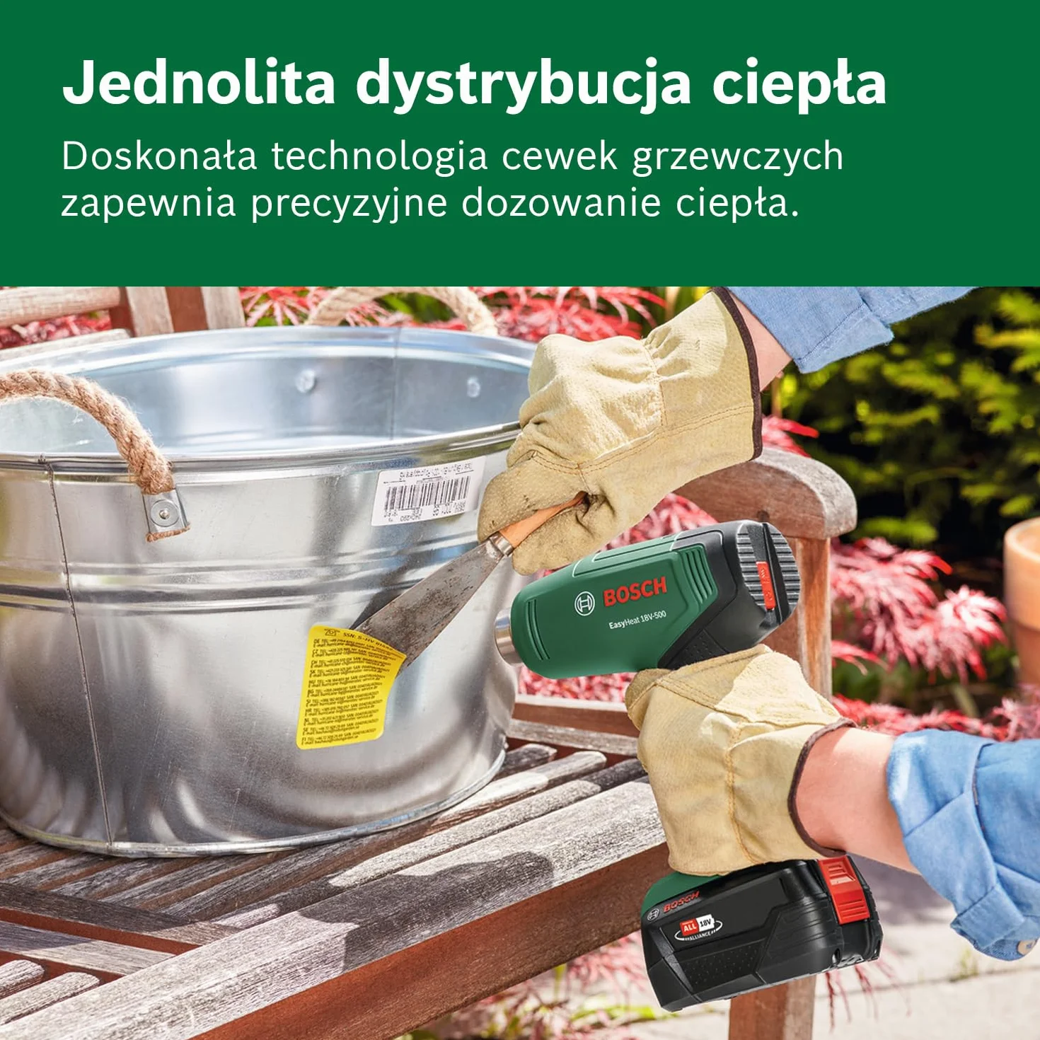 Bosch System 18 V opalarka akumulatorowa EasyHeat 18V-500 (dysza redukcyjna)