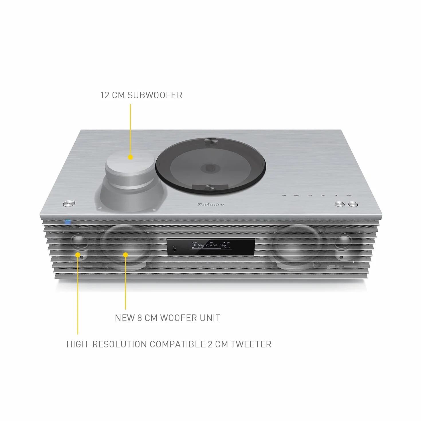 Technics SC-C65 wielofunkcyjny system odtwarzania muzyki srebrny