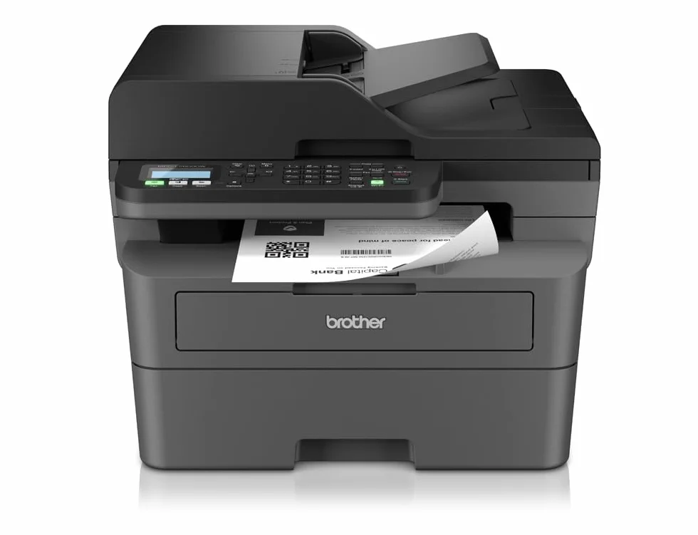 Brother MFC-L2827DW wielofunkcyjna drukarka laserowa 4 w 1, 32 ppm, druk dwustronny, 2-liniowy wyświetlacz LCD, Fast Ethernet, Wi-Fi 5 GHz i USB 2.0
