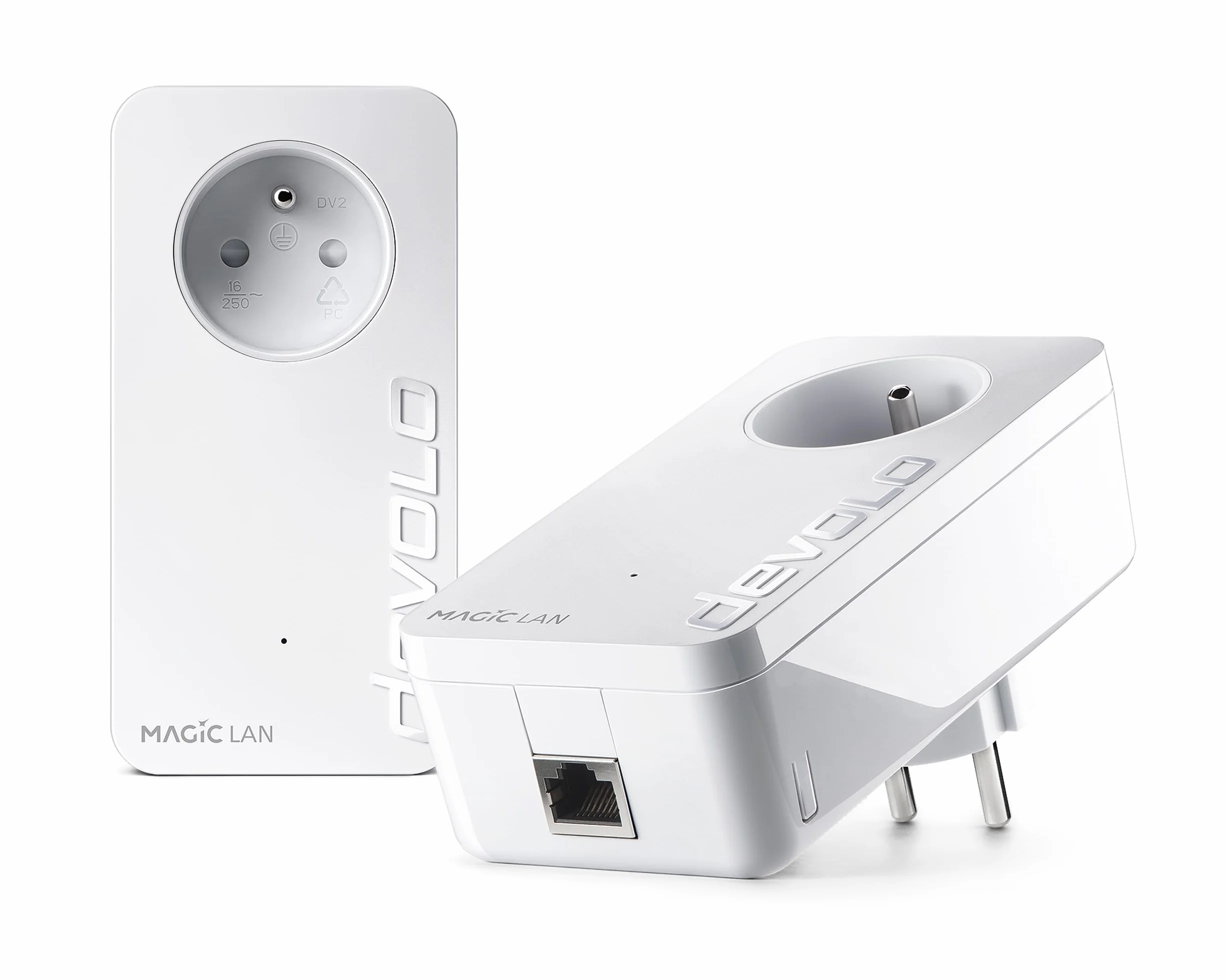 devolo Magic 1 LAN Starter Kit, adapter Powerline LAN, do 1 200 Mbit/s, 1x port Gigabit LAN, idealny do pracy zdalnej, biały