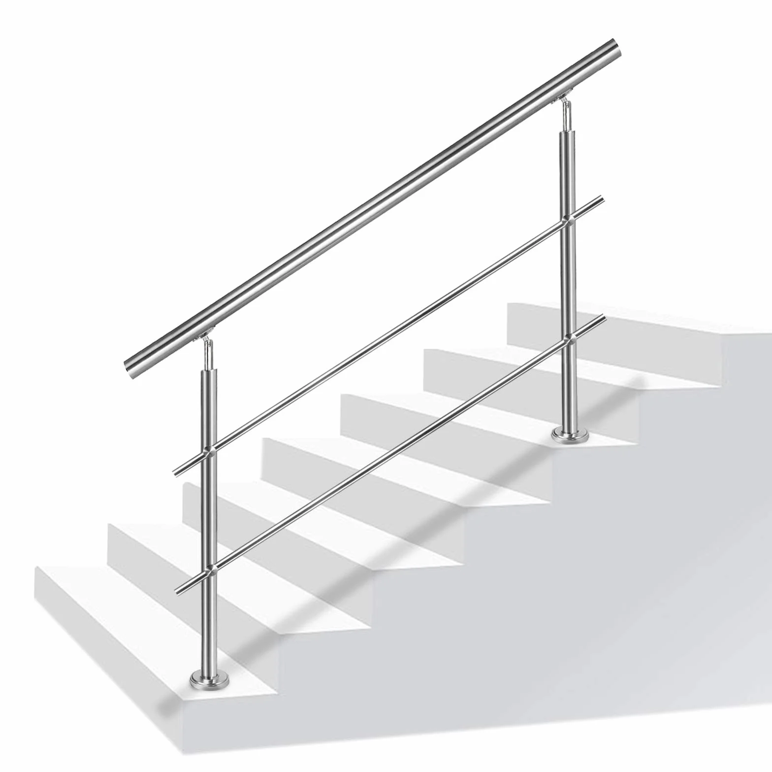 LZQ Poręcz ze stali nierdzewnej na schody, balustrady i balkony z poprzeczkami / bez poprzeczek