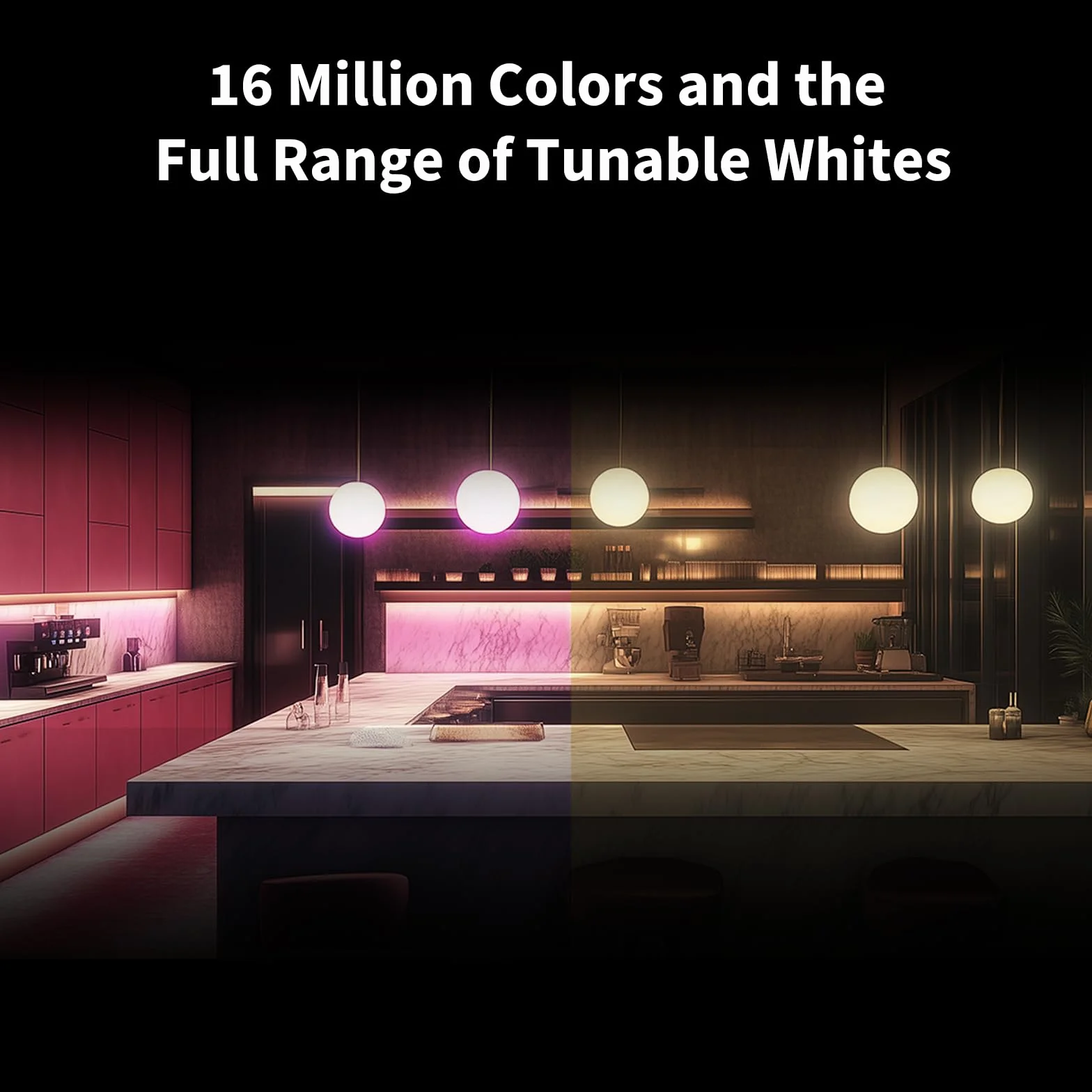 Aqara Żarówki LED T2 (E27, RGB CCT), Thread/Zigbee, Regulowana biel (2000 K-9000 K), RGB Zmieniająca Kolory z 16 Mln Kolorów, Odp. 75 W, Matter, Zgodna z HomeKit, Alexą, Google