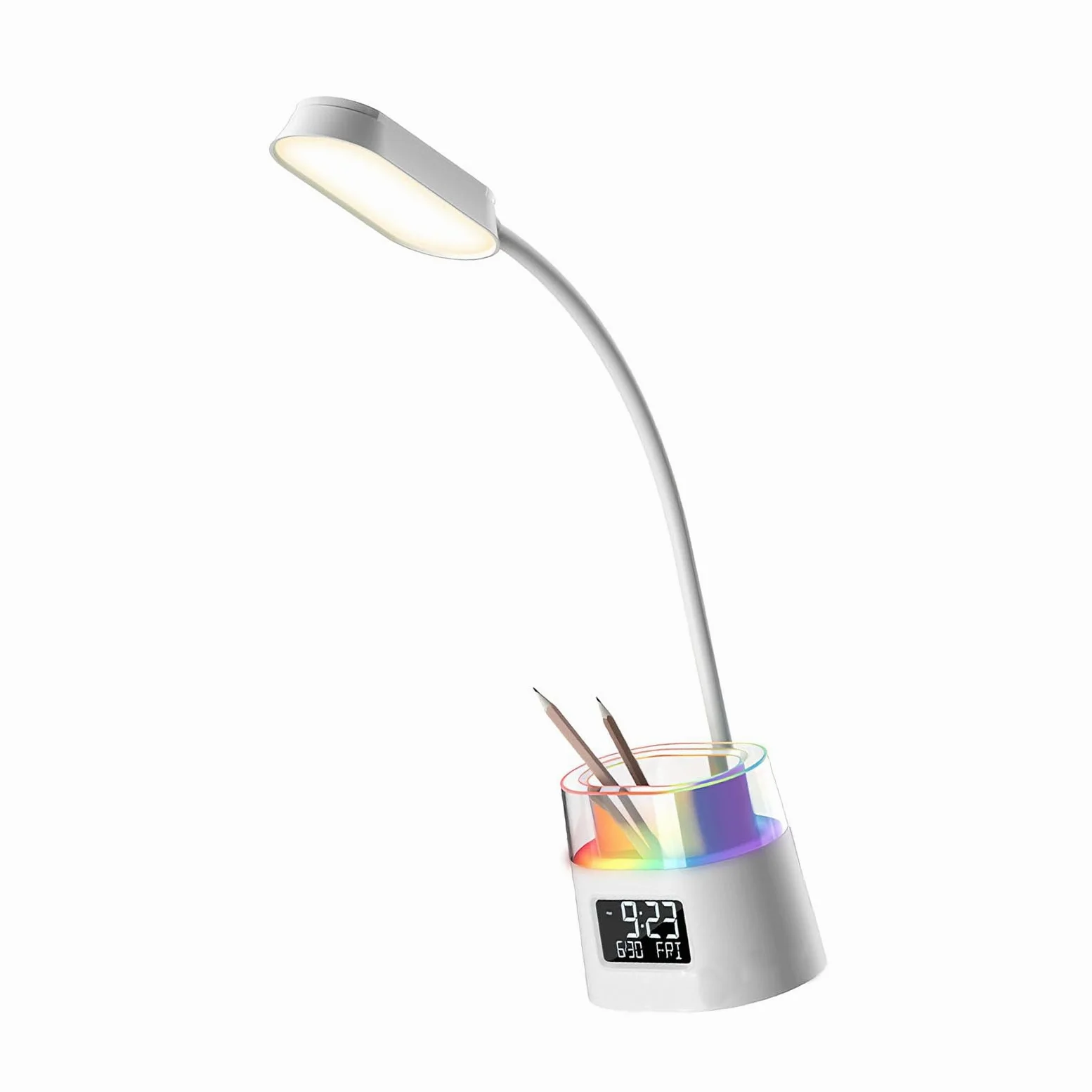 Przenośna lampa biurkowa LED zasilana przez USB, składana konstrukcja, sterowanie dotykowe, czasomierz, automatyczne wyłączanie, uchwyt na długopis do kompaktowych przestrzeni lampa biurkowa