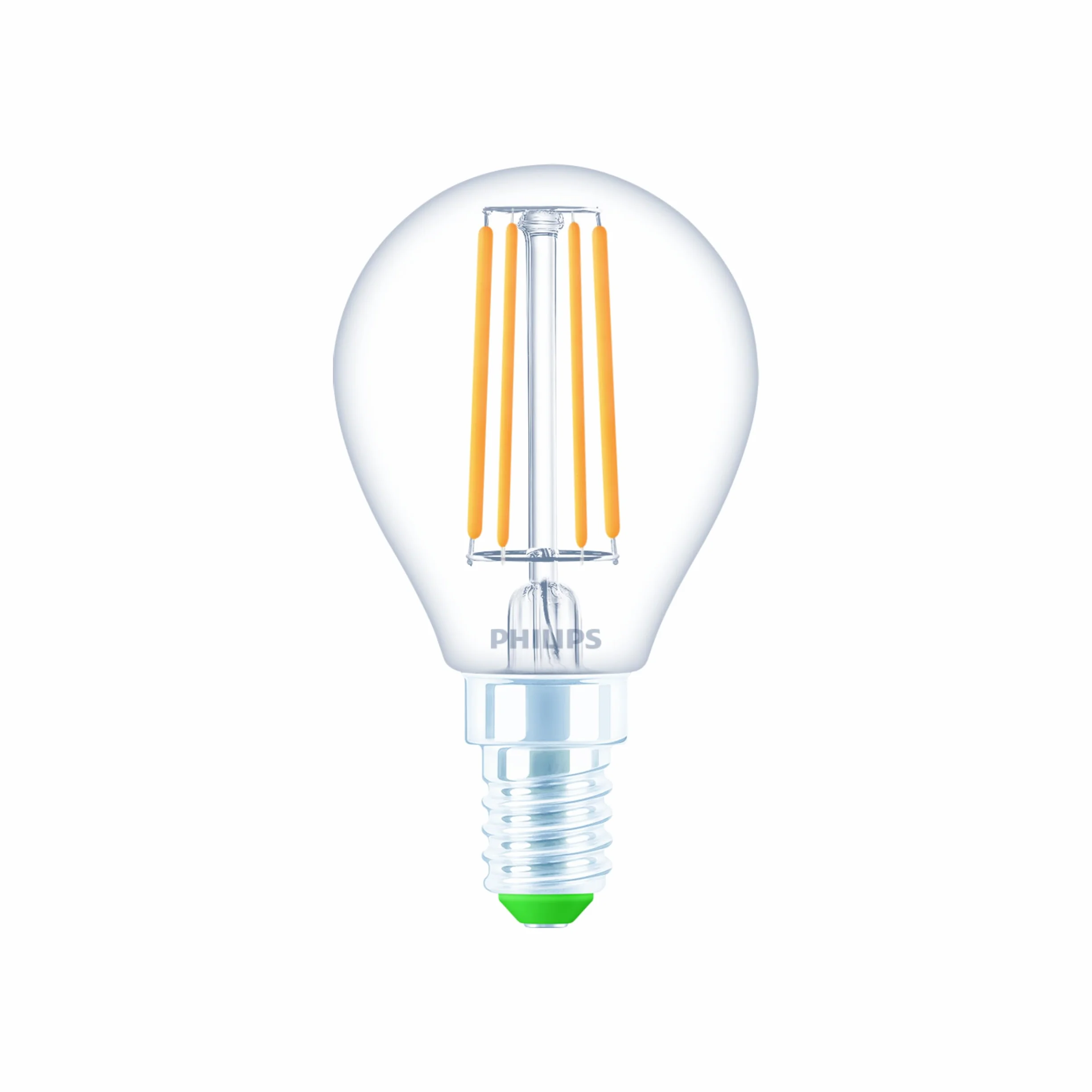 Philips Bombilla LED clásica, UltraEfficient, 40W, 485Lm, P45, E14 2700K, przezroczysty kryształ