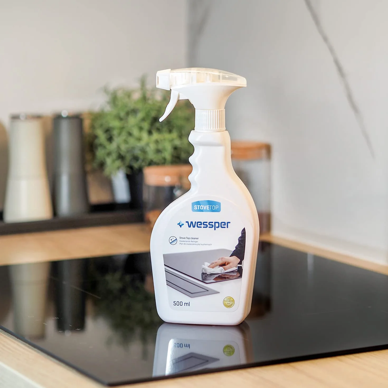 Wessper 2x Środek do Czyszczenia Płyt Indukcyjnych i Ceramicznych 500 ml | Szybko Usuwa Tłuste Zabrudzenia, Długotrwały Połysk