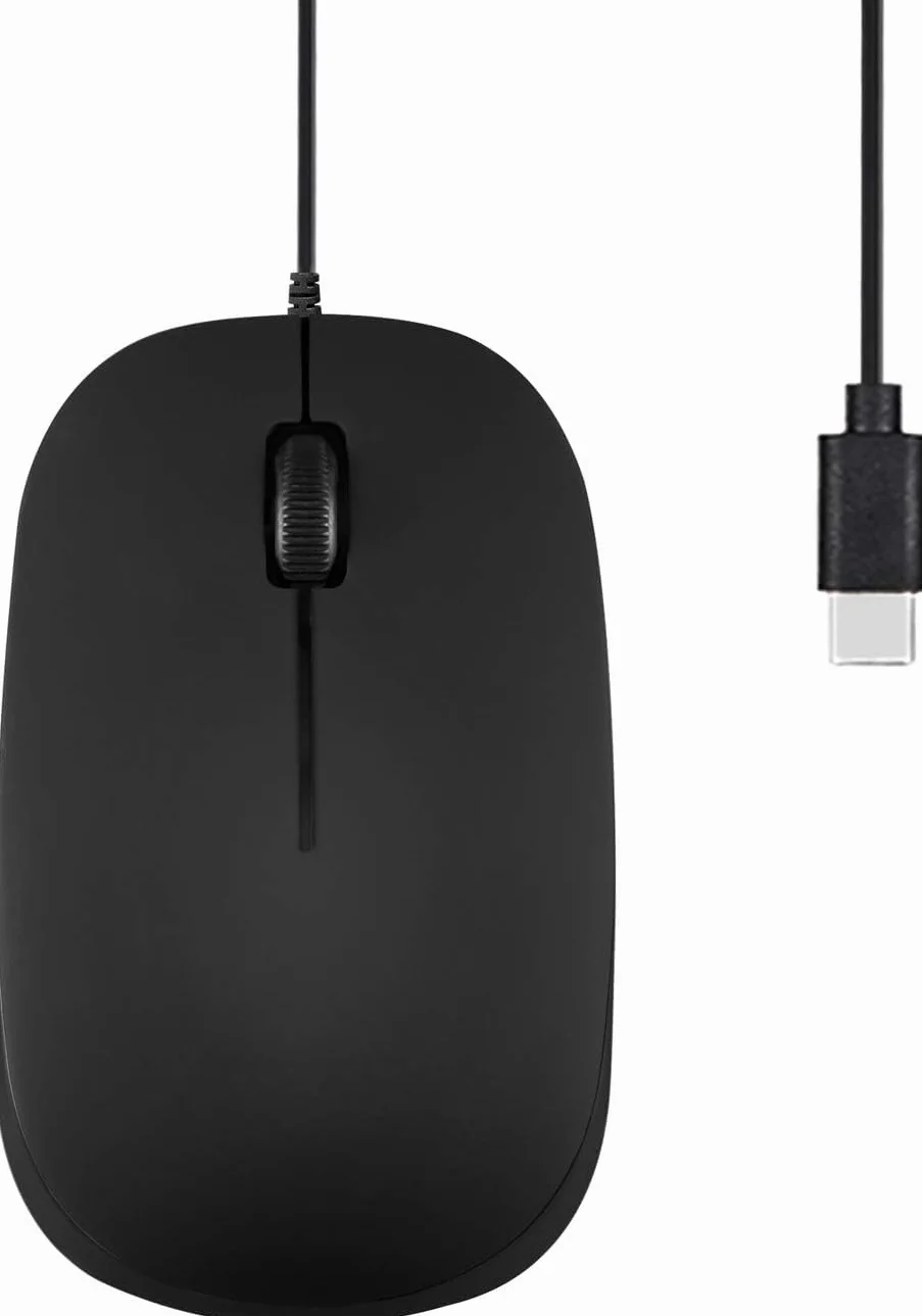 Perixx PERIMICE-201C Przewodowa mysz optyczna USB-C 3 przyciski 800 DPI Czarna