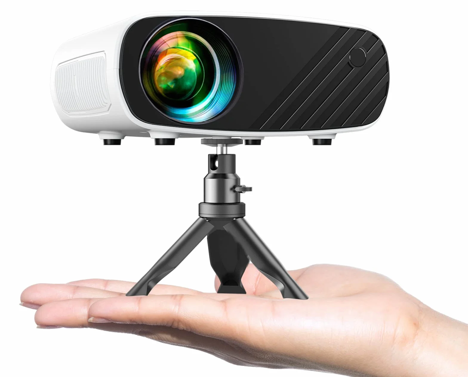 projektor ELEPHAS 1080P Full HD 14000Lux 4K ze statywem i torbą