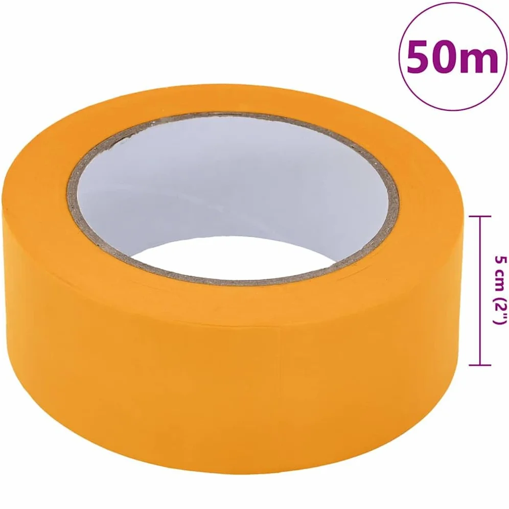 vidaXL Taśmy Maska Malarska 24 szt. Żółty 50mm x 50m Papier
