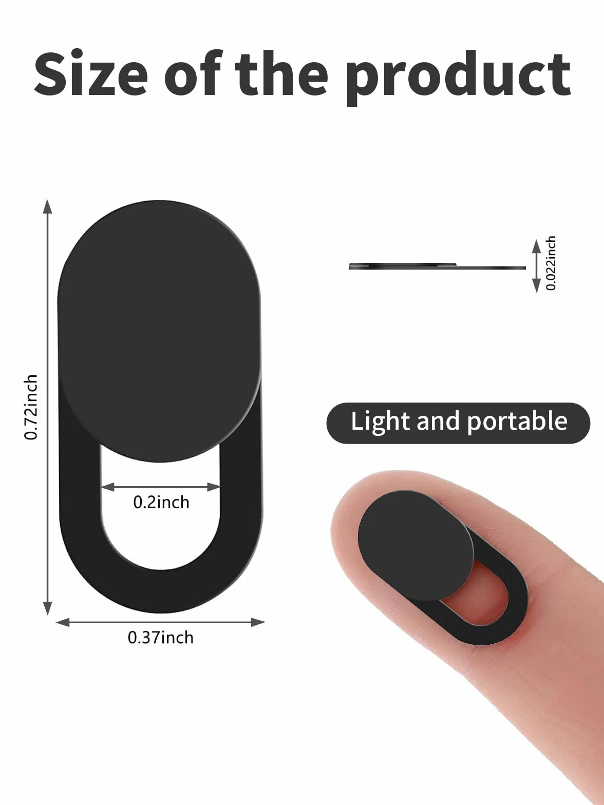 Nakładka na kamerę do laptopa Ultracienka 0.027 mm Ochrona prywatności