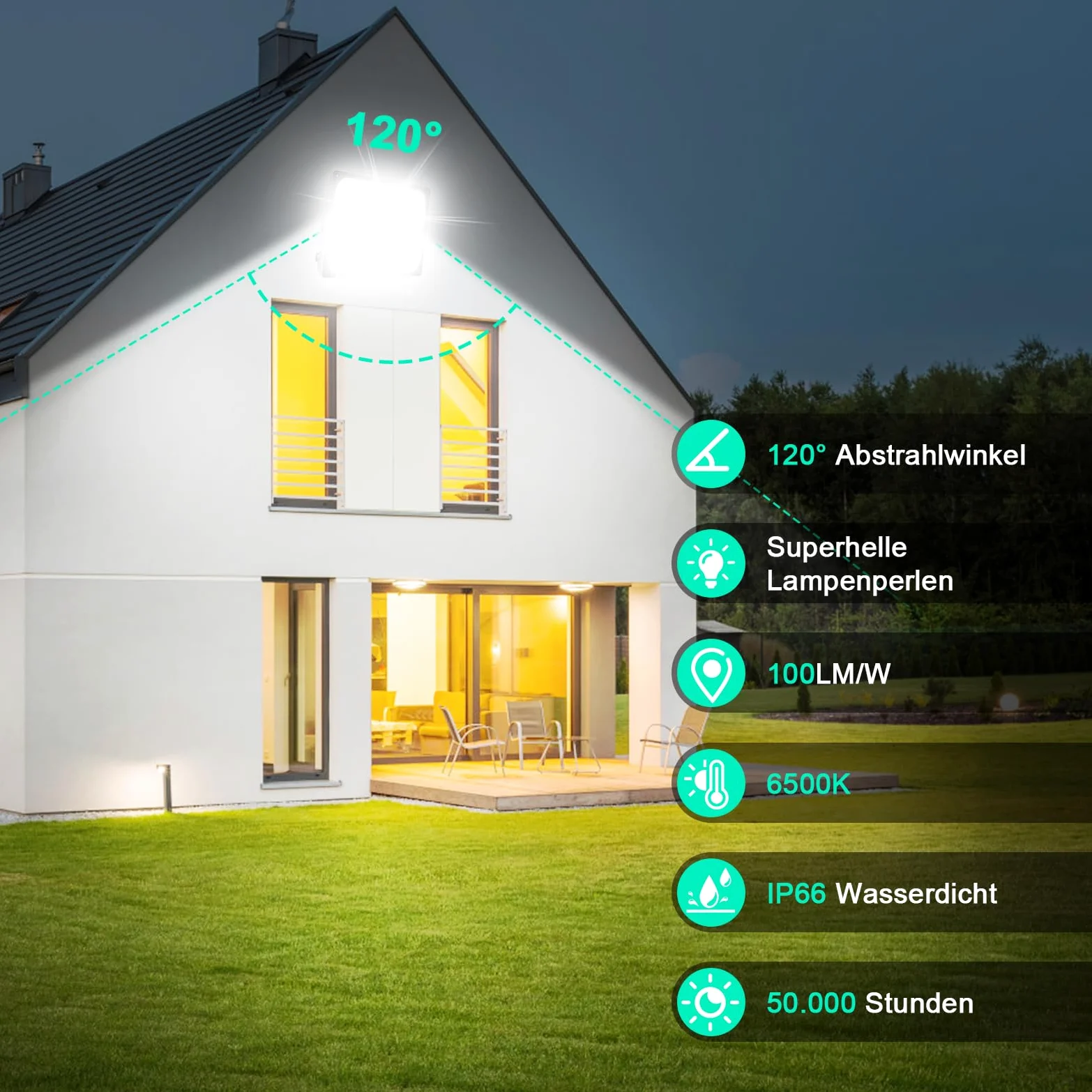Reflektor LED 400 W, super jasne zimne białe światło bezpieczeństwa LED IP66 wodoodporne potężne światła LED Floodlight, zewnętrzne reflektory LED do domu, garażu, patio, tarasu, pola