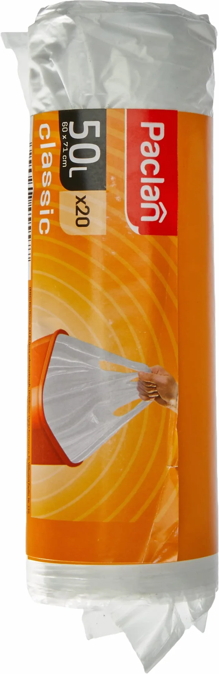 Paclan Classic Worki na Śmierci, 15 x 5 x 5 cm; 178 g, 50 l, 20 Sztuk