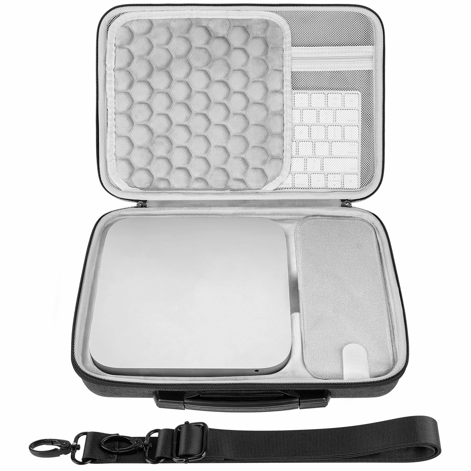 Geekria twarda walizka podróżna do mini PC, kompatybilna z Apple 2020/2023 Mac Mini M2/M1 (ciemnoszara)