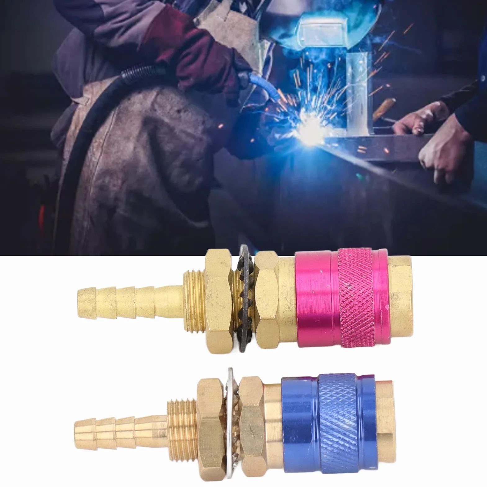 Adapter Szybkozłączny 6mm dla Palnika Spawalniczego MIG TIG Chłodzony Wodą i Gazem Wysokiej Jakości Kompatybilny z Popularnymi Modelami