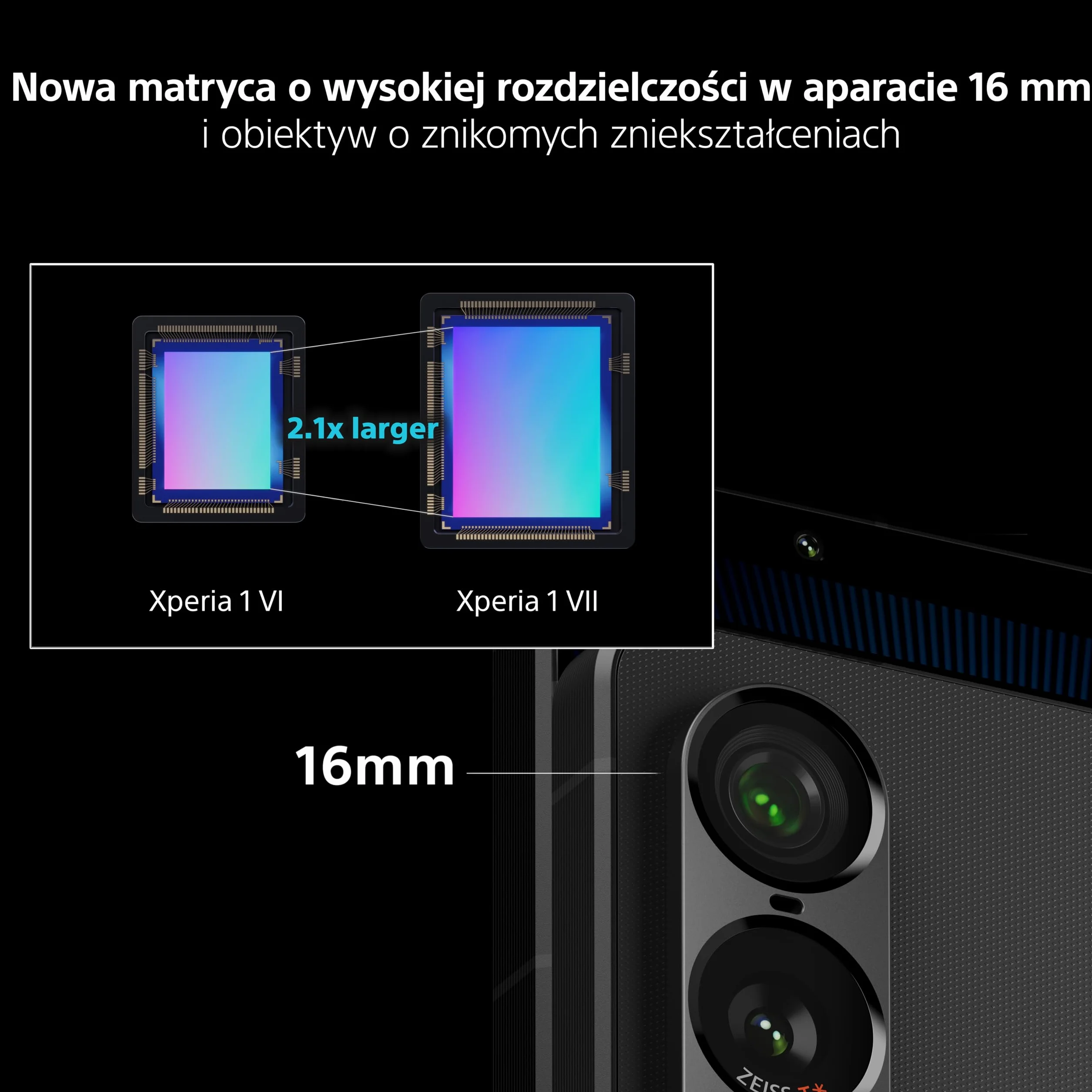 Sony Xperia 1 VII Czarny superszerokokątny przetwornik Xperia Intelligence 2 dni baterii