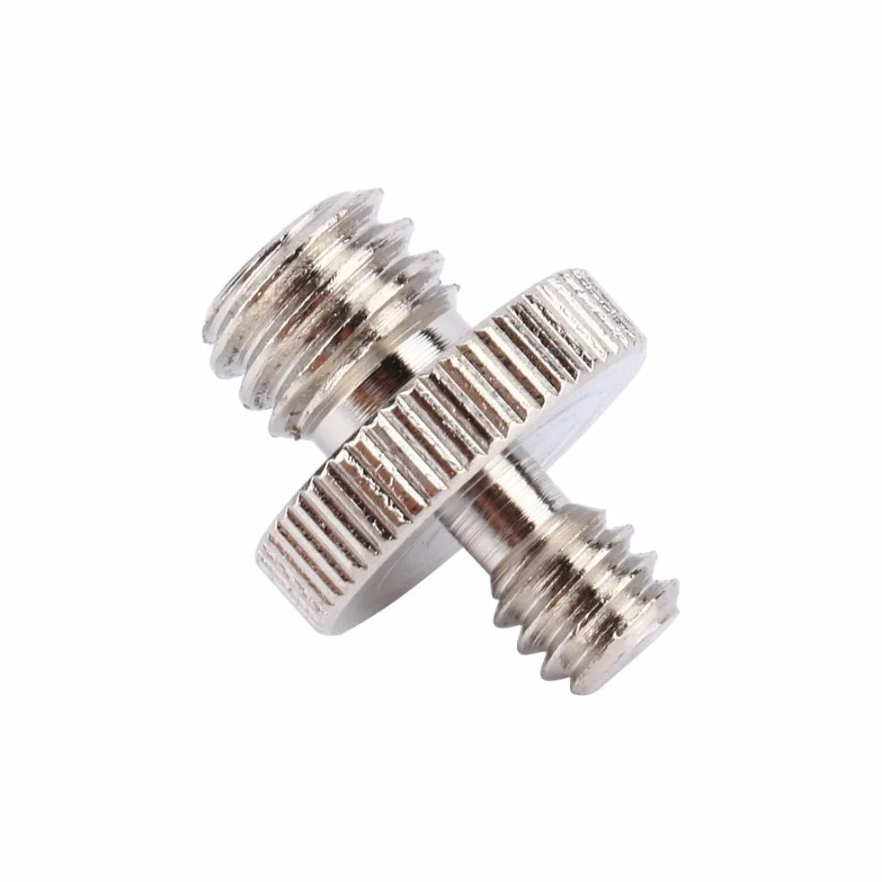 Yosoo 5 szt. 1/4" na 3/8" cala stal chromowana podwójny gwint zewnętrzny adapter do statywu aparatu/statywu jednonożnego i płytki szybkiej wymiany itd. gwint
