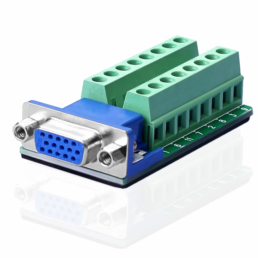 D-SUB DB15 żeński 15-pinowy port Breakout Board złącze