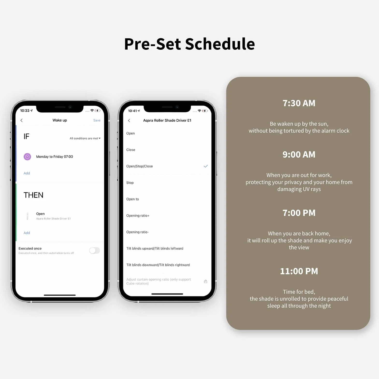 Aqara Sterownik Rolet E1, Wymaga HUB OD AQARA, z Planowaniem i Sterowaniem Głosem, ładowany z długim Czasem żywotności Baterii, Kompatybilny z HomeKit, Alexa, Asystentem Google i IFTTT