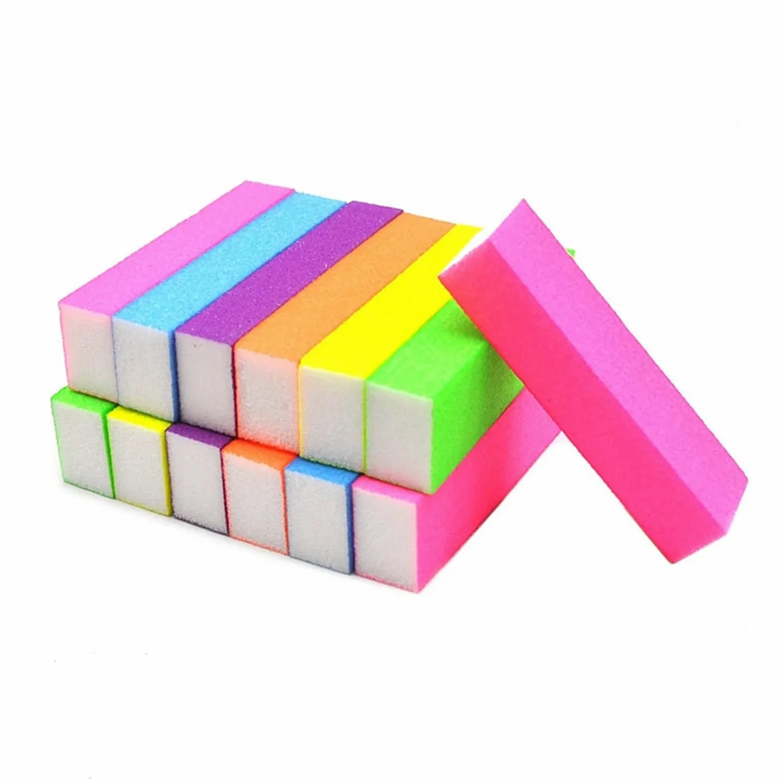 gąbki szlifierskie,papier ścierny na sucho i mokro 10/20 szt. Gąbczaste paznokcie, blok polerski do szlifowania paznokci(Neon Purple,20 Pcs)