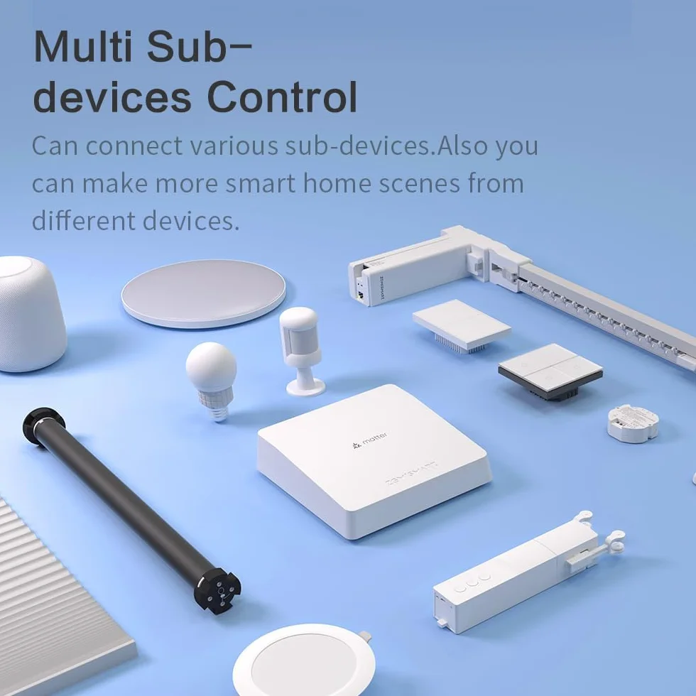 BENEXMART M1 Matter Smart Home Hub, Wi-Fi 6, Ethernet, steruj podłączonymi urządzeniami Thread & Tuya Zigbee 3.0, wieloplatformowy, sterowanie głosowe przez Siri i Google Home