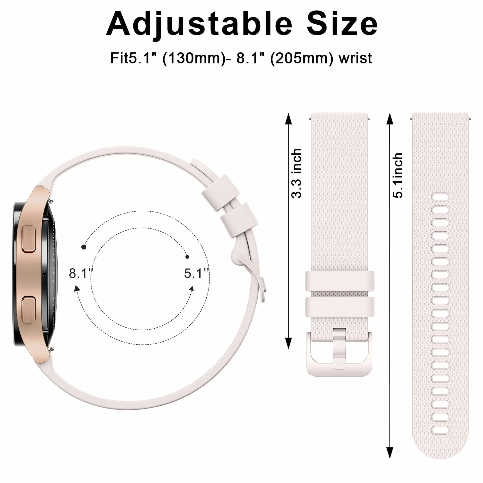 Vancle Pasek do zegarka Garmin, 20 mm, do Garmin Venu Sq 2 Music, silikonowa, sportowa bransoletka zastępcza, do Garmin Venu / Venu Sq / Venu 2 Plus