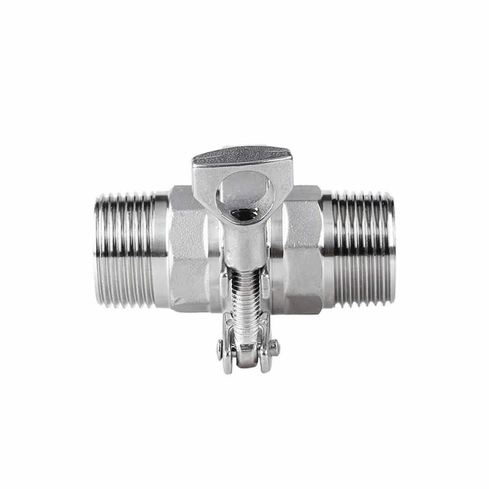Adapter z tulejką gwintowaną ze stali nierdzewnej 304 z potrójnym zaciskiem i uszczelką — złącze rurowe do instalacji sanitarnych(FIP DN40 clamp64)