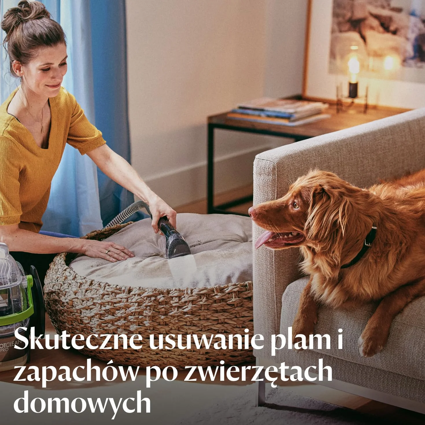 BISSELL SpotClean Pet Pro, Odkurzacz Piorący do Tapicerki, Idealny dla Właścicieli Zwierząt, Odkurzacz do Prania Dywanów, Tapicerki, Samochodów, Kanapy i Innych Powierzchni, Mocny Silnik 750W, 15585