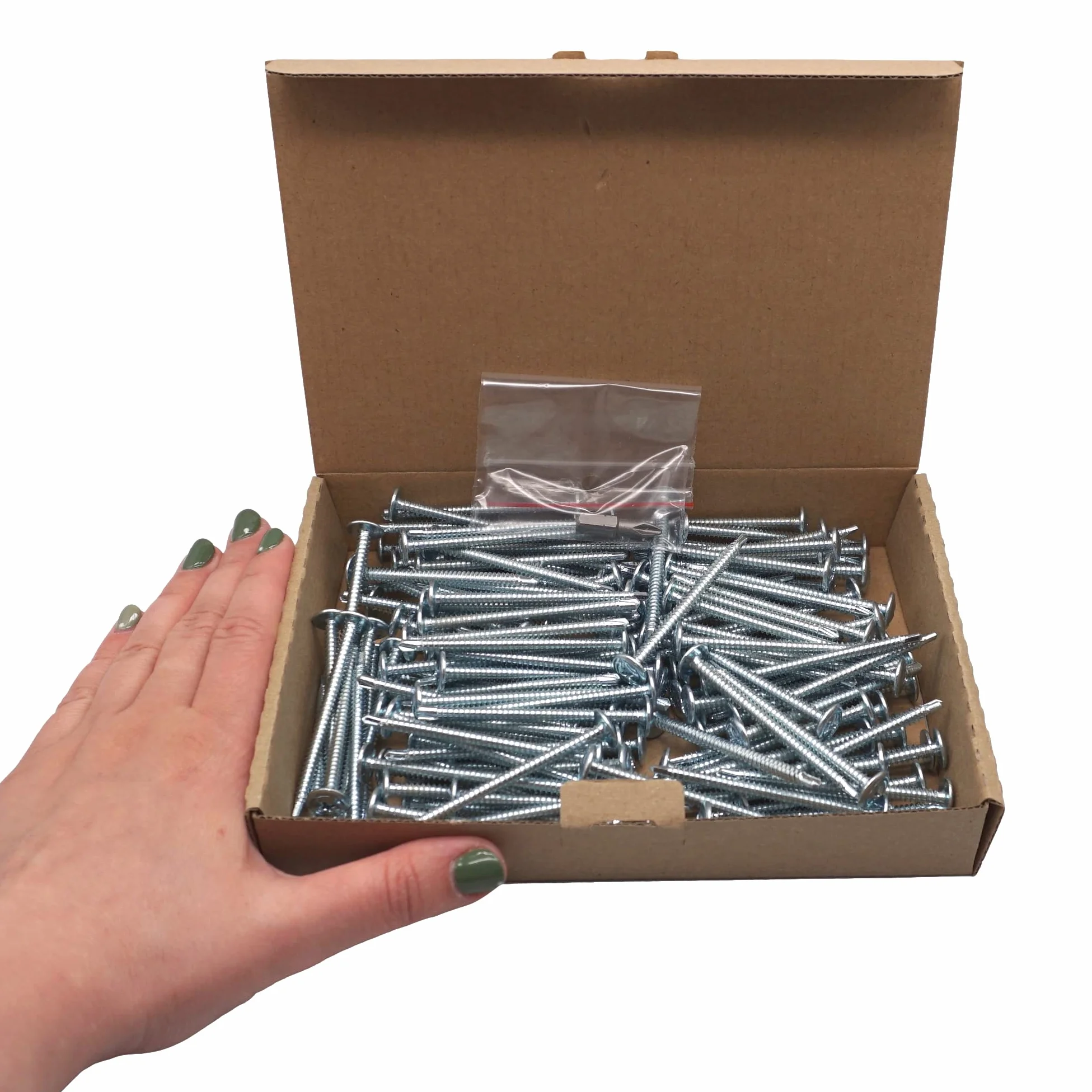 (opakowanie 150 szt.) Śruby ze stali ocynkowanej 4,2 x 60 mm, zmodyfikowana głowica kratownicy, śruba samogwintująca (150, 4,2 x 60 mm)