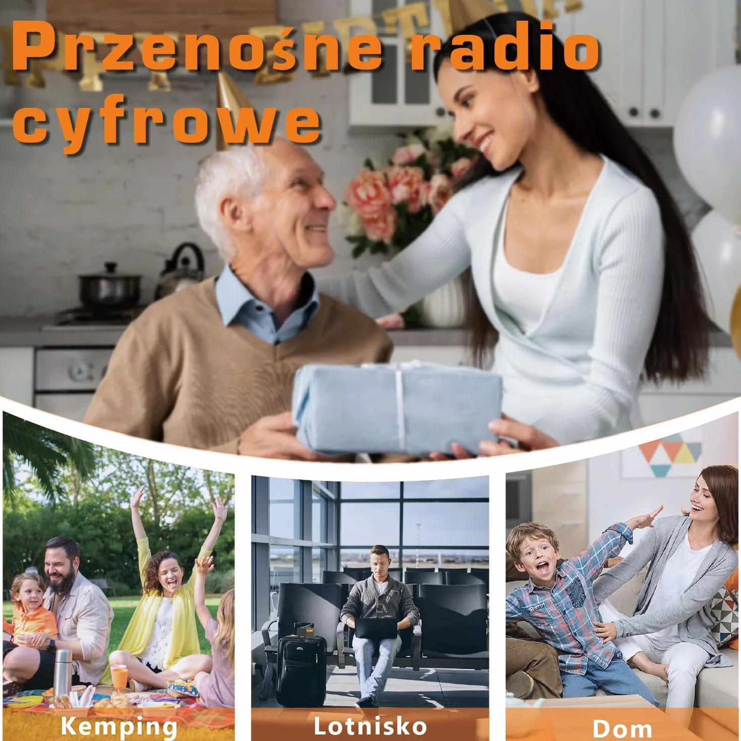 XHDATA D808 Przenośne radio cyfrowe FM Stereo MW SW LW SSB Airwave World Receiver RDS
