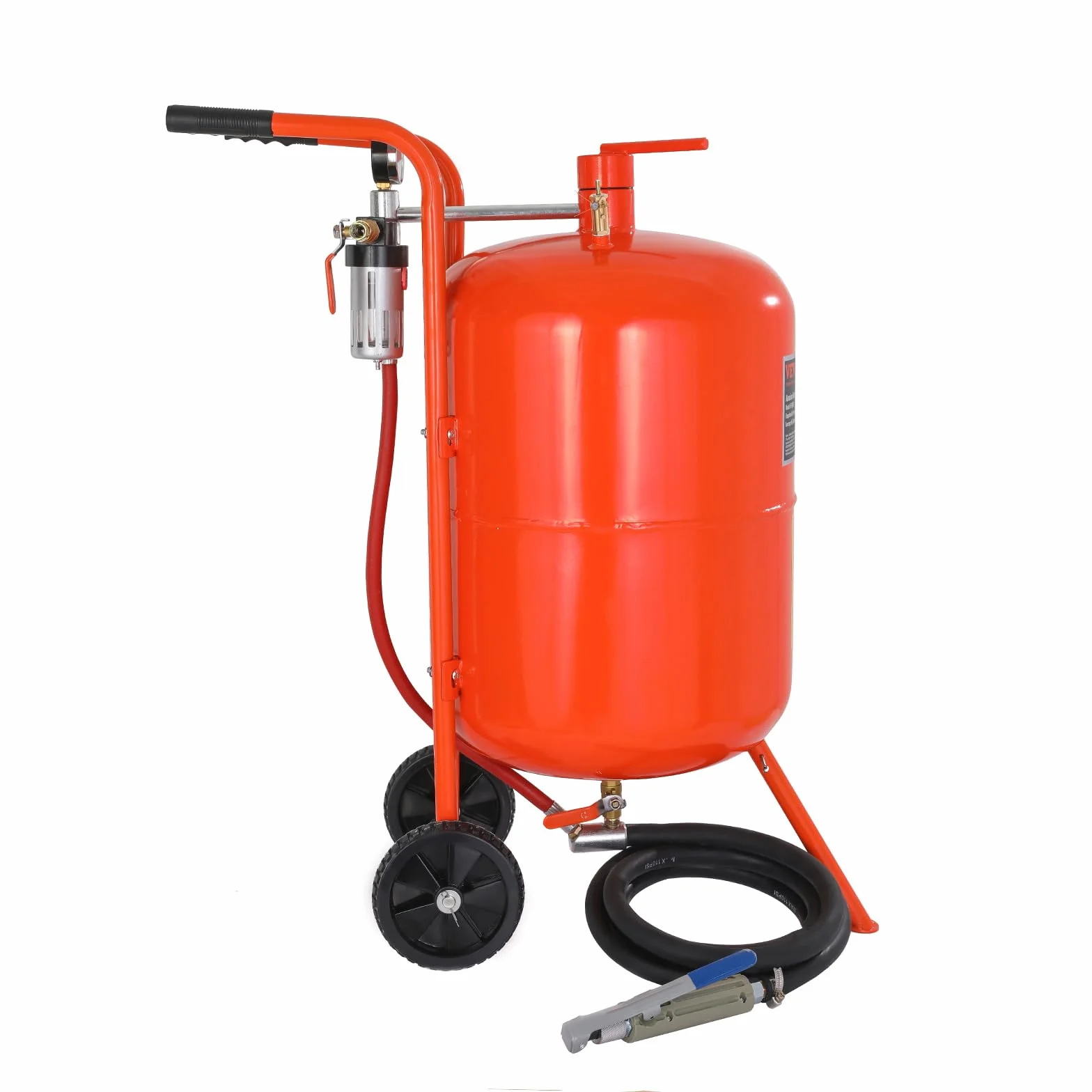 VEVOR Przenośna piaskarka, 75,7 l, piaskarka ok. 244 cm, wąż roboczy, piaskarka, ciśnienie robocze 60-110 psi, idealne do usuwania rdzy, farby, plam i polerowania dużych powierzchni
