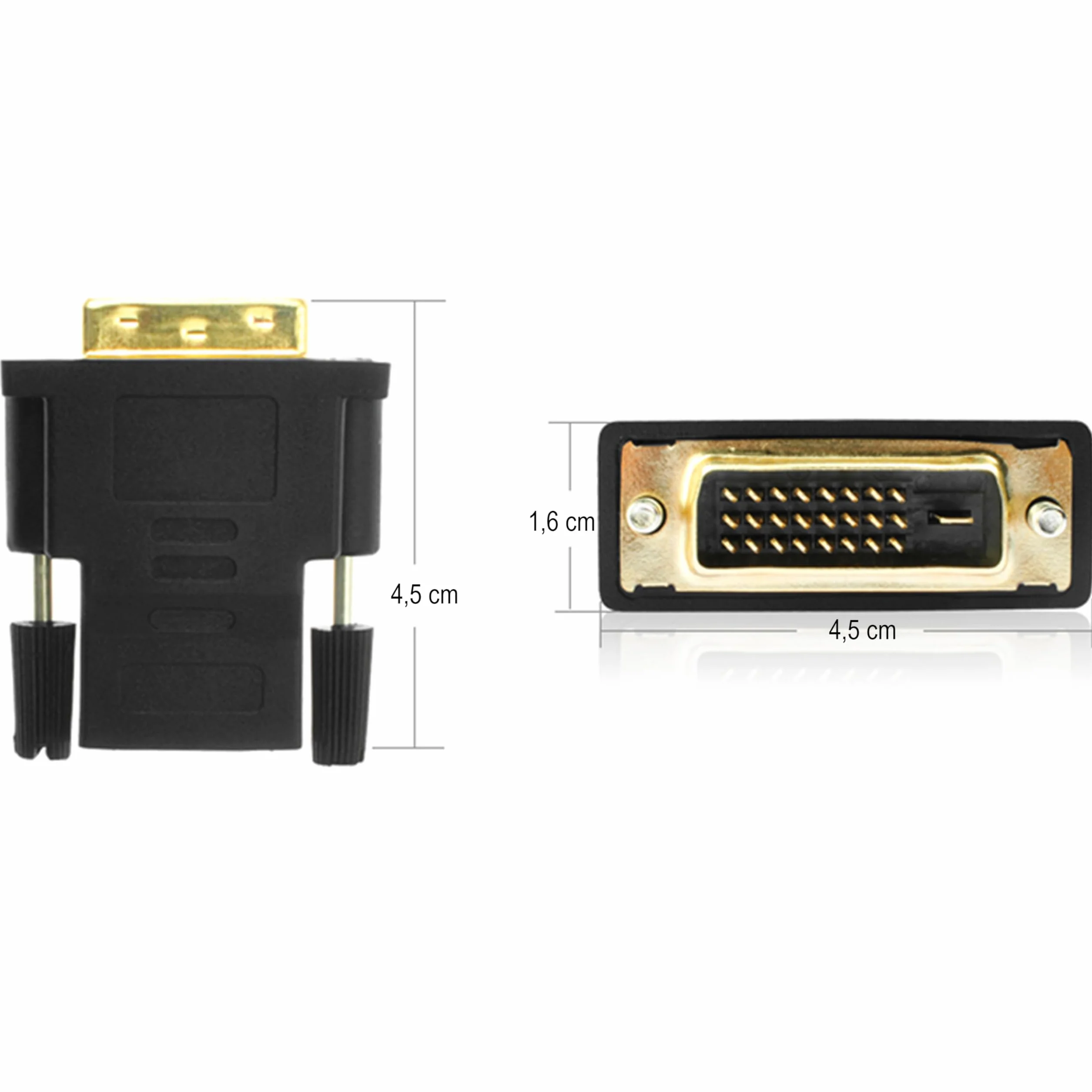 Retoo Adapter HDMI na DVI-D 1080p Audio dwukierunkowa Czarny