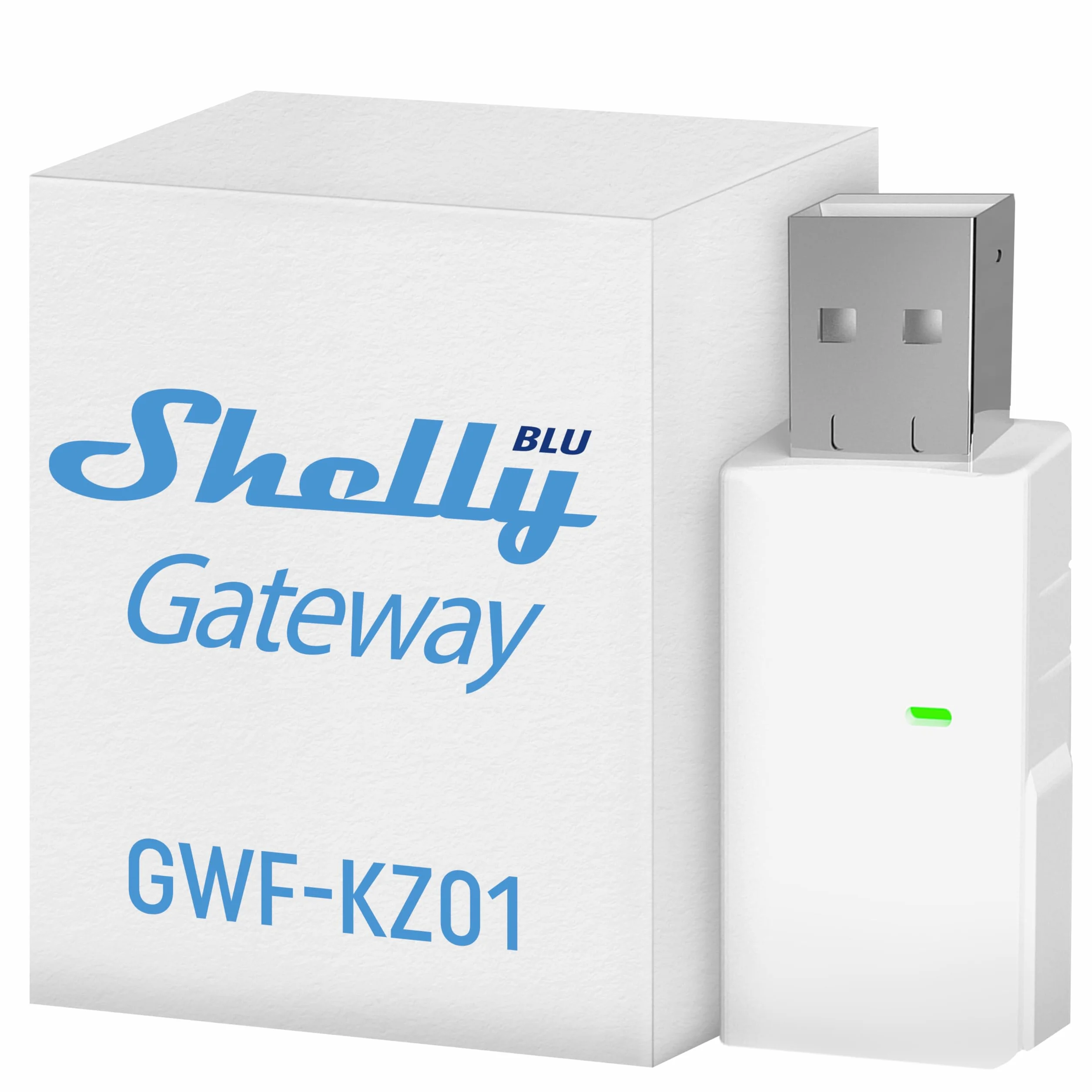 Shelly BLU Gateway -Bramka Bluetooth Wi-Fi w formie dongla USB-A,Automatyka domowa,Kompatybilna z Alexa i Google Home,Aplikacja iOS Android,Nie wymaga HUB-a,Bezprzewodowa