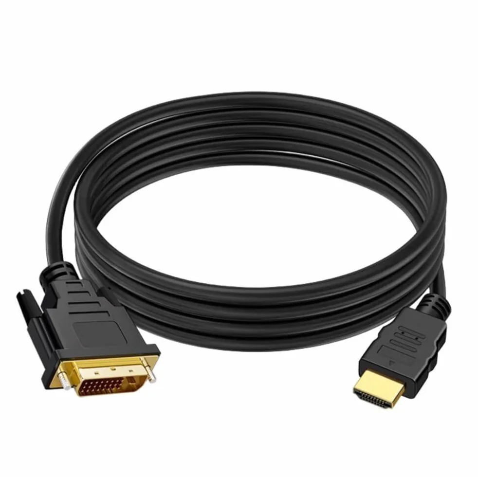 Kabel adaptera HDMI na DVI 1,5 m, DVI-D (24+1) do HDMI A, dwukierunkowy kabel 1080p Full HD, kompatybilny z PC, laptopem, TV Box, projektorem, i innymi