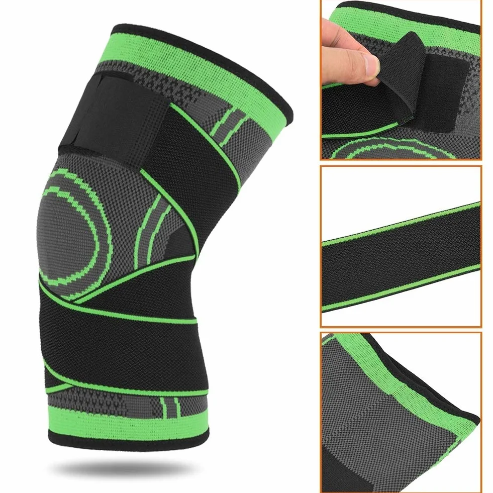 DEWIN Wsparcie Kolana, 3D Tkactwo Sportowe Ciśnieniowe Nakolannik Wsparcie Orteza Orteza Ciśnieniowa Ochrona przed urazami (rozmiar: M (35-40 cm))
