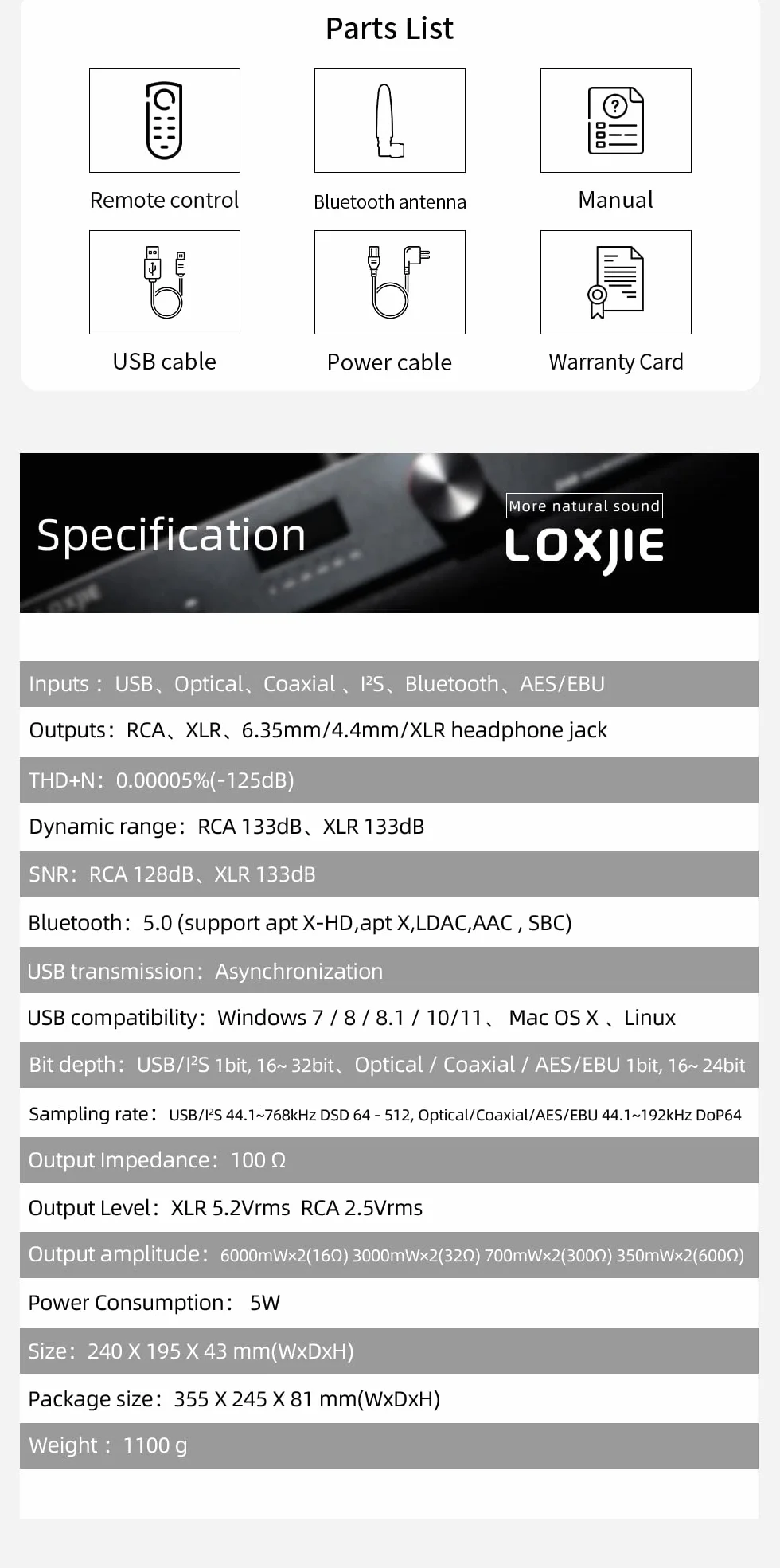 LOXJIE D40Pro DAC, ES 9039MS Pro Chip, Bluetooth DAC Audio, HiFi, dekoder wzmacniacz słuchawkowy, MQA Full Decoder, OPA1612, obsługa transportu DSD, XU-316, z pilotem zdalnego sterowania
