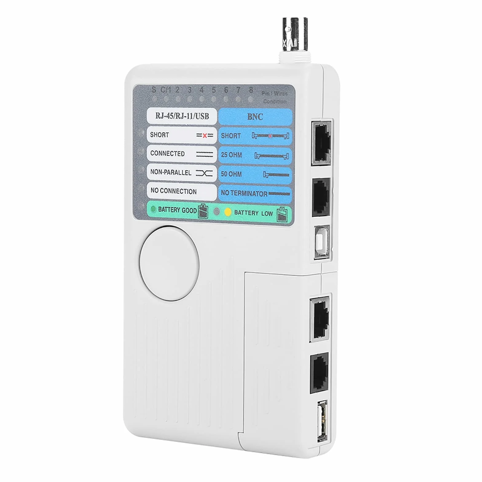 Tester Kabli Sieciowych 4-w-1 Przenośny Tester Kabli Sieciowych LAN Zdalny RJ11 RJ45 USB BNC do Kabli UTP STP
