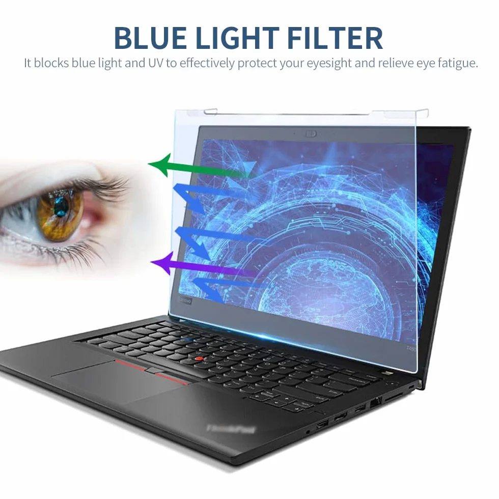 Zdejmowany Laptop Przeciw Niebieski Ekran, Anty-glare Anty-blate światło Laptopa Ochrona Filtra Filtra Blokującego światło Błękitne-laptop Powszechny i ​​Monitor Ramy Monitor